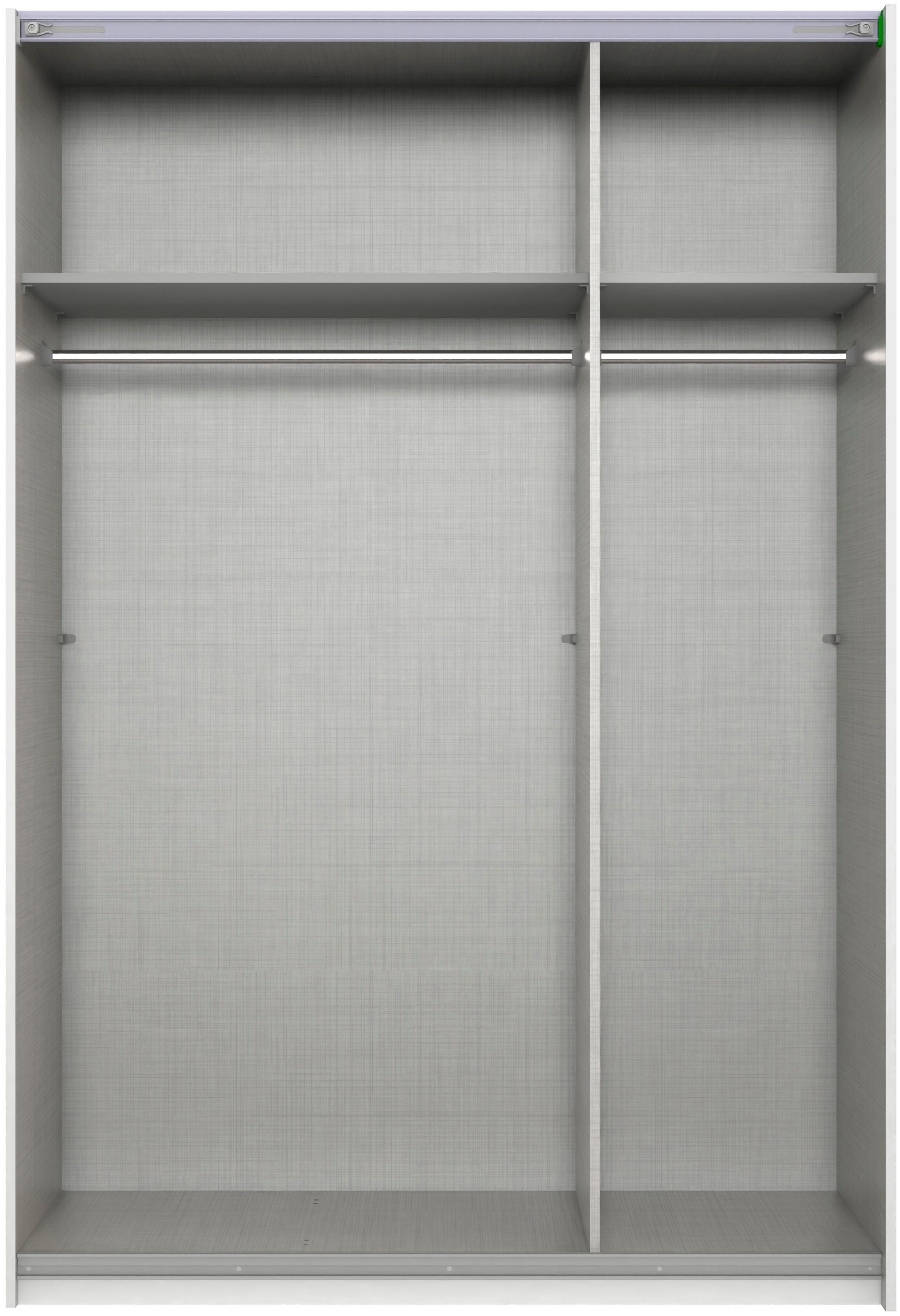 Wimex Kleiderschrank »Mugano, B/T/H 135 oder 180/65/198cm, Made in Germany«, (wähle Deine Ausstattung: Basic oder Premium!), 2 Schwebetüren mit oder ohne Spiegel, Metallgriffe