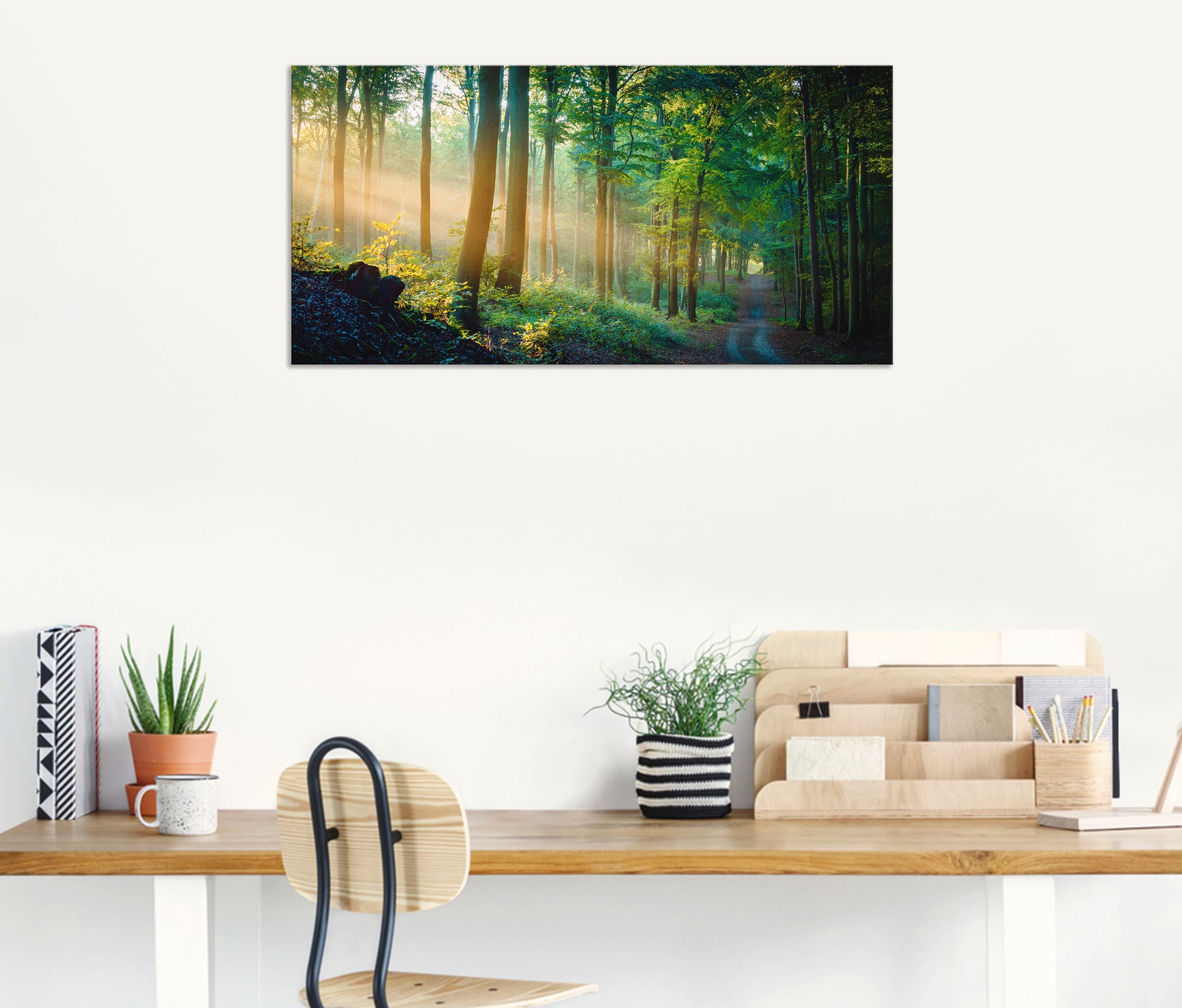 Artland Wandbild »Herbstmorgen im Wald« Waldbilder 1 Stk. tlg. als Alubild, Outdoorbild, Leinwandbild, Poster in verschied. Größen