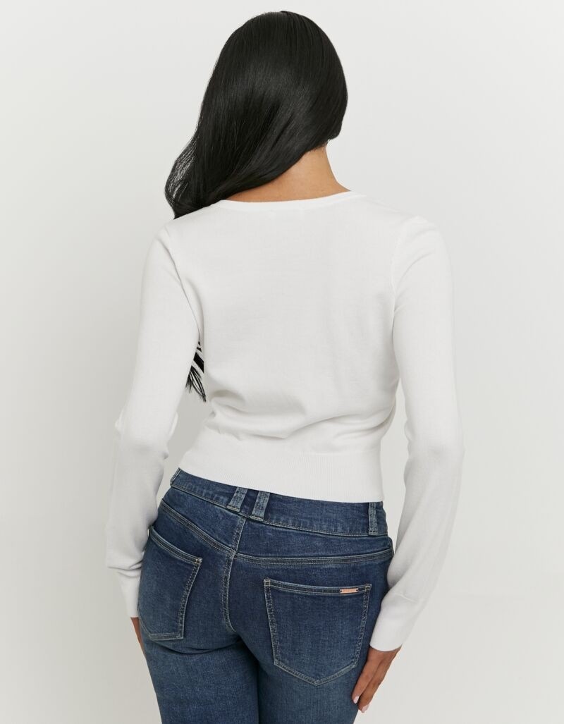 Tally Weijl Strickpullover »SPUVISMARTI« Viskosemischung, Basic, kürzer geschnitten