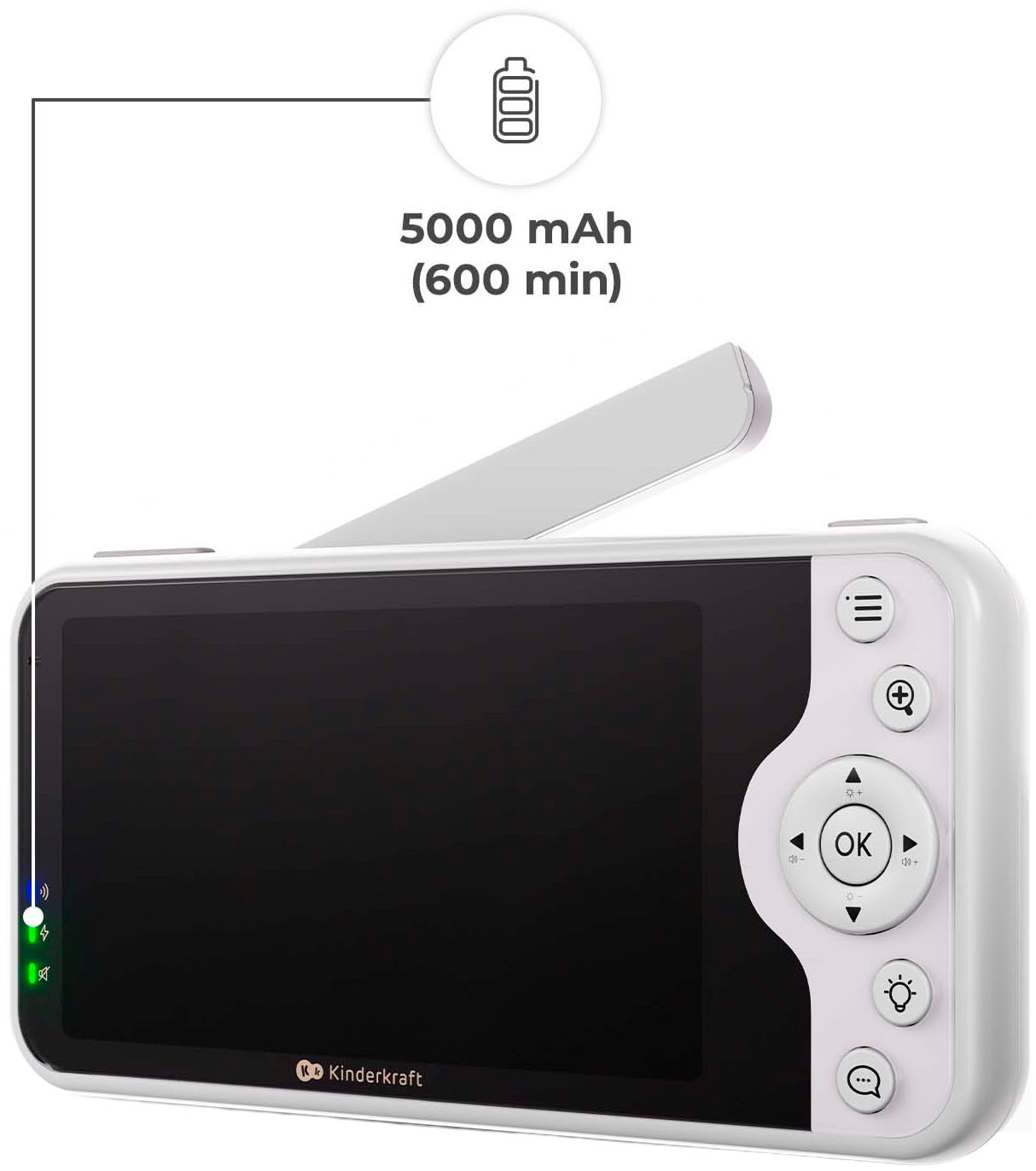 Kinderkraft Video-Babyphone »NITEEYE GLOW« Set, 2 tlg. mit Nachtlicht