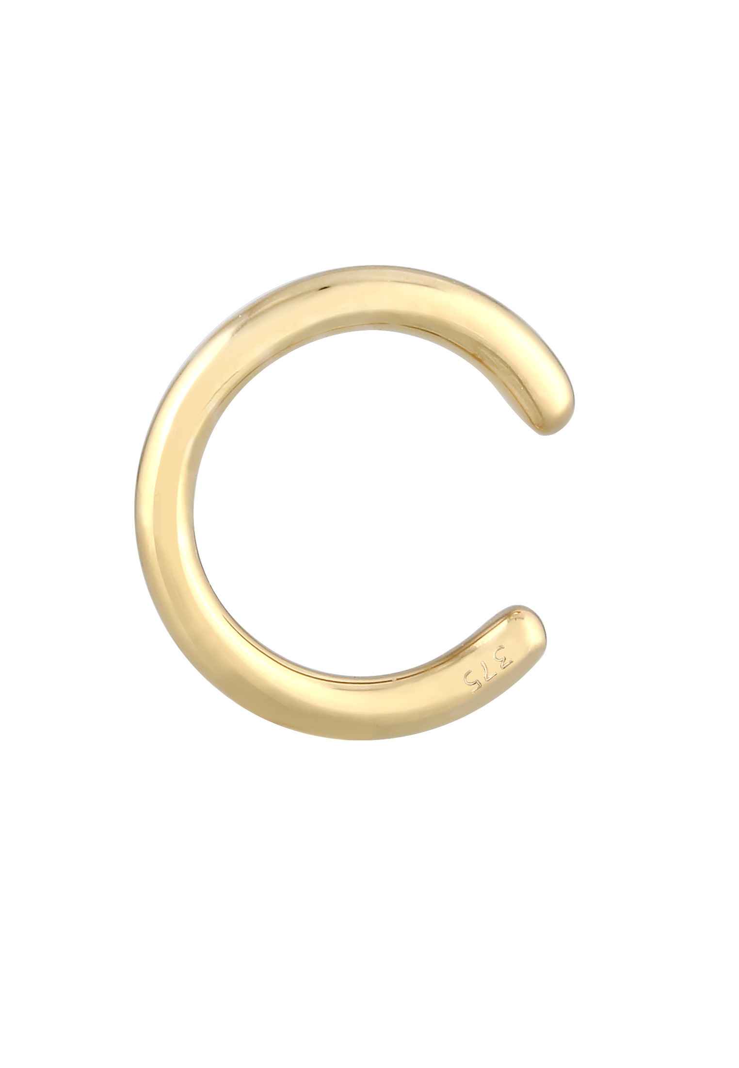 Elli Premium Single-Ohrhaken »Earcuff Ohrklemme Basic Trend 375 Gelbgold«