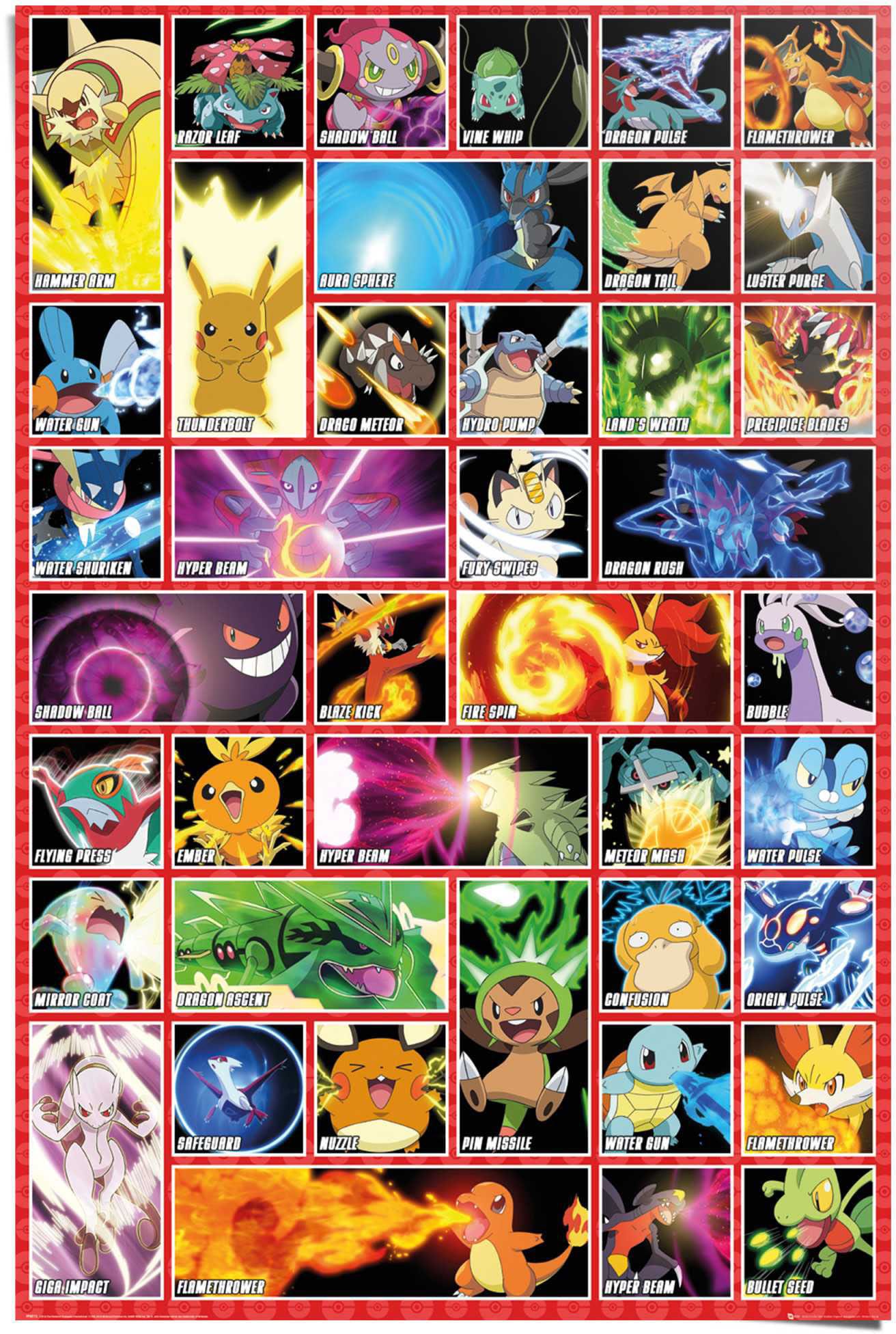 Reinders! Poster »Poster Pokemon«, Comic, (1 St.) bestellen | BAUR