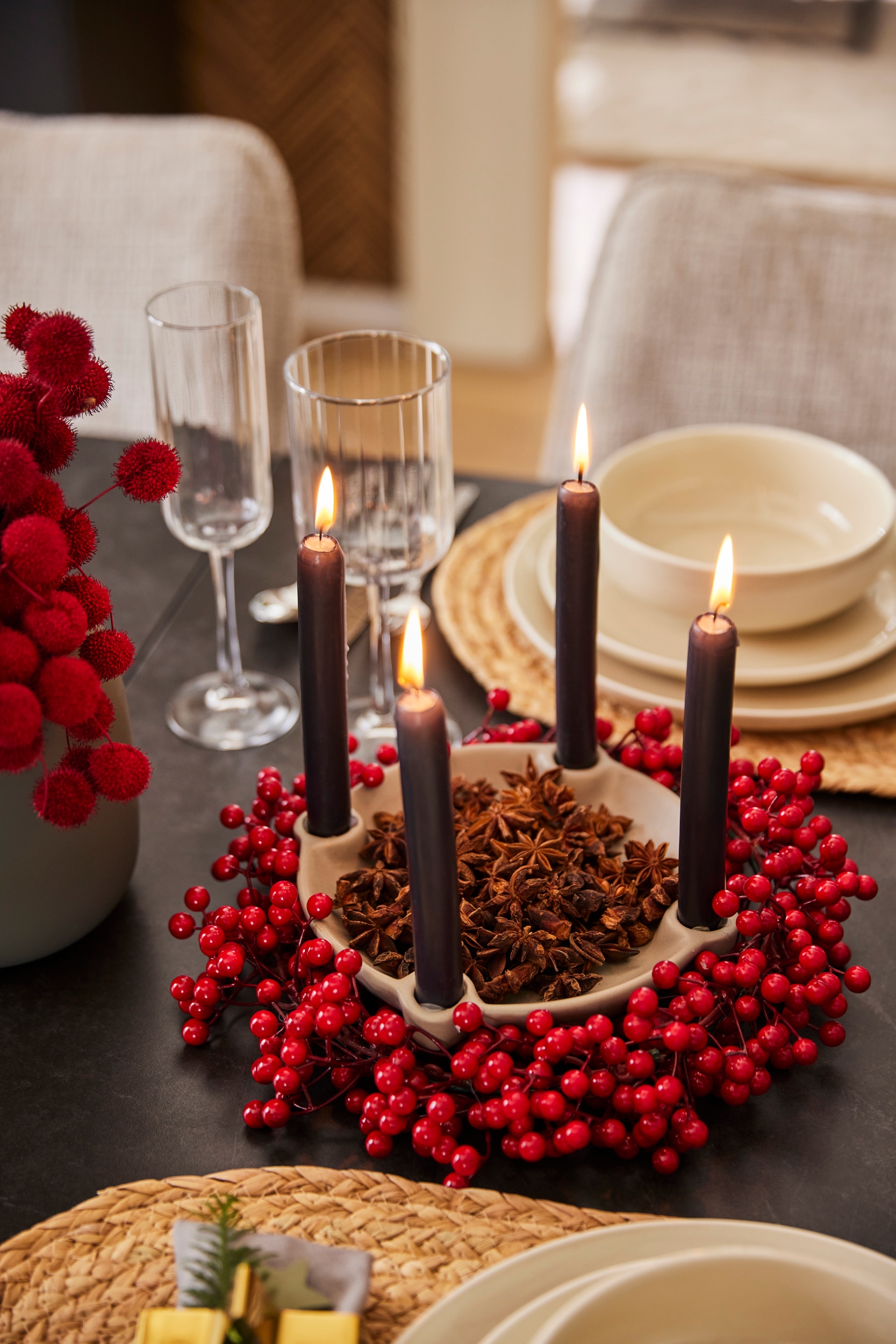 LeGer Home by Lena Gercke Adventskranz »Kranz«, mit zahlreichen Beeren