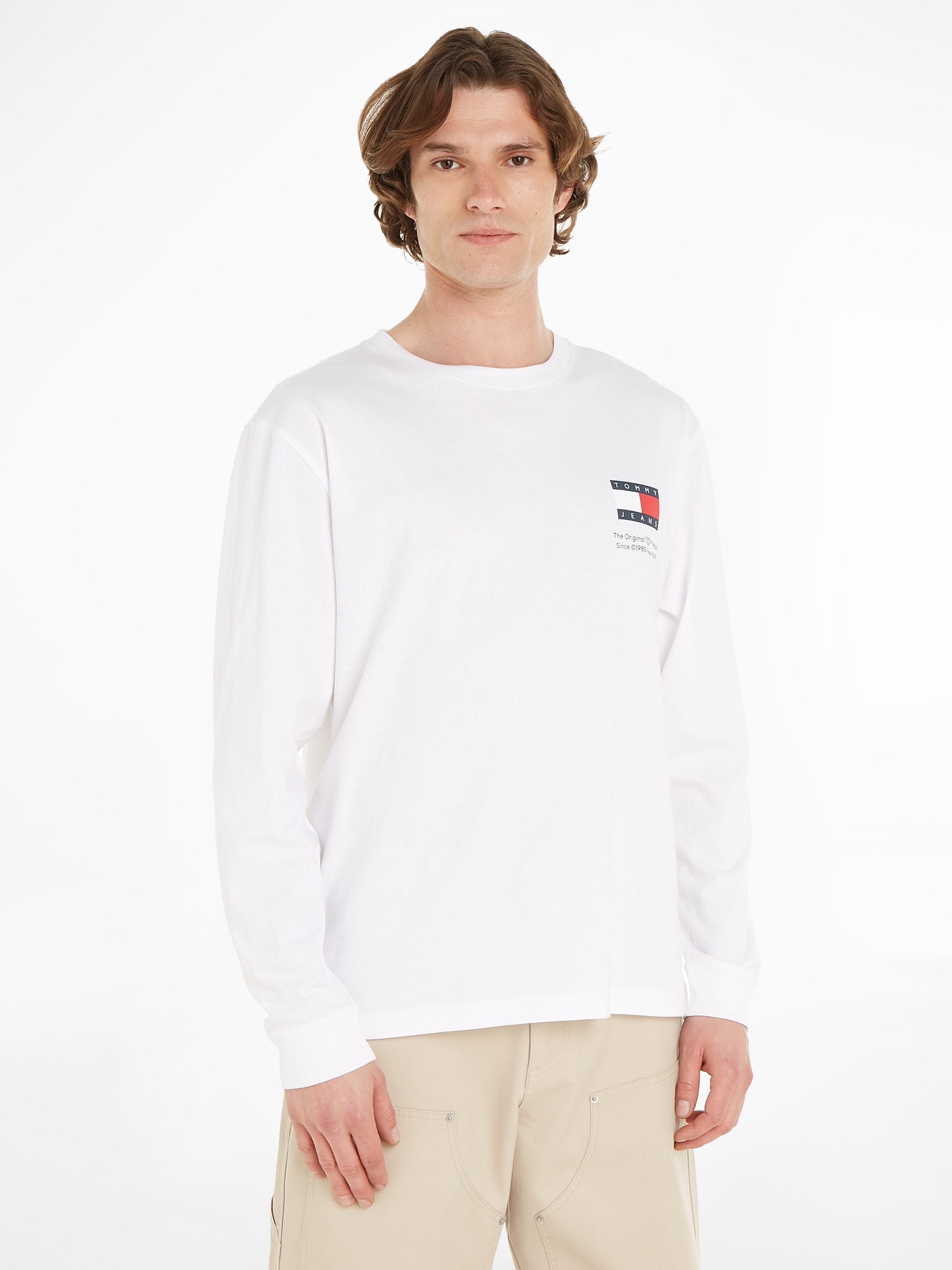 Tommy Jeans Langarmshirt »TJM SLIM ▷ Jeans bestellen 2PACK TEE mit LS BAUR FLAG Tommy | Logodruck EXT«