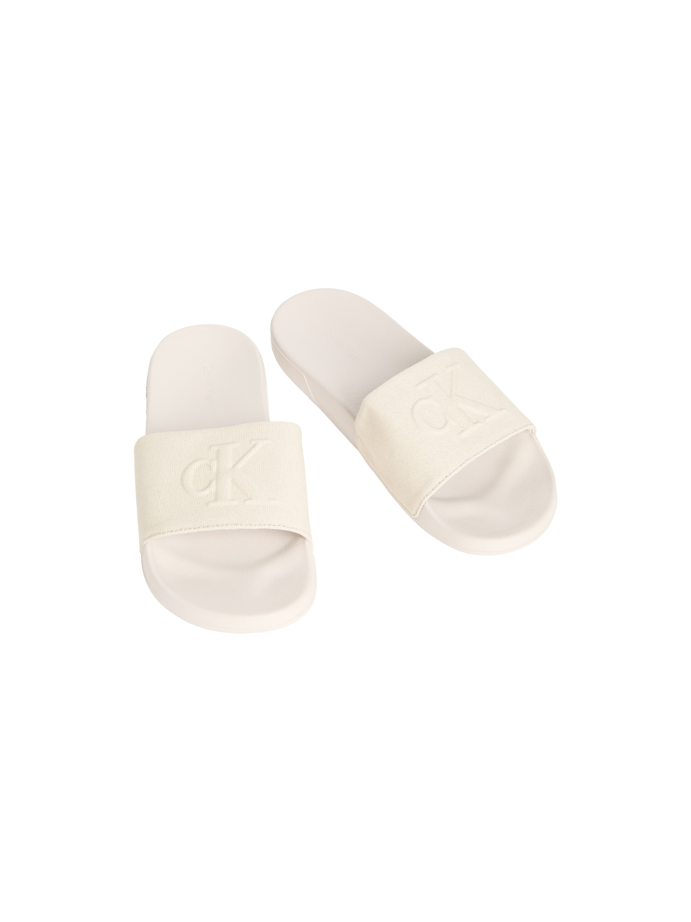 Calvin Klein Badepantolette »ESS SLIDE HF MONOGRAM CV«  Sommerschuh, Strandschuh, Badeschuh, Flat mit Logo-Emblem