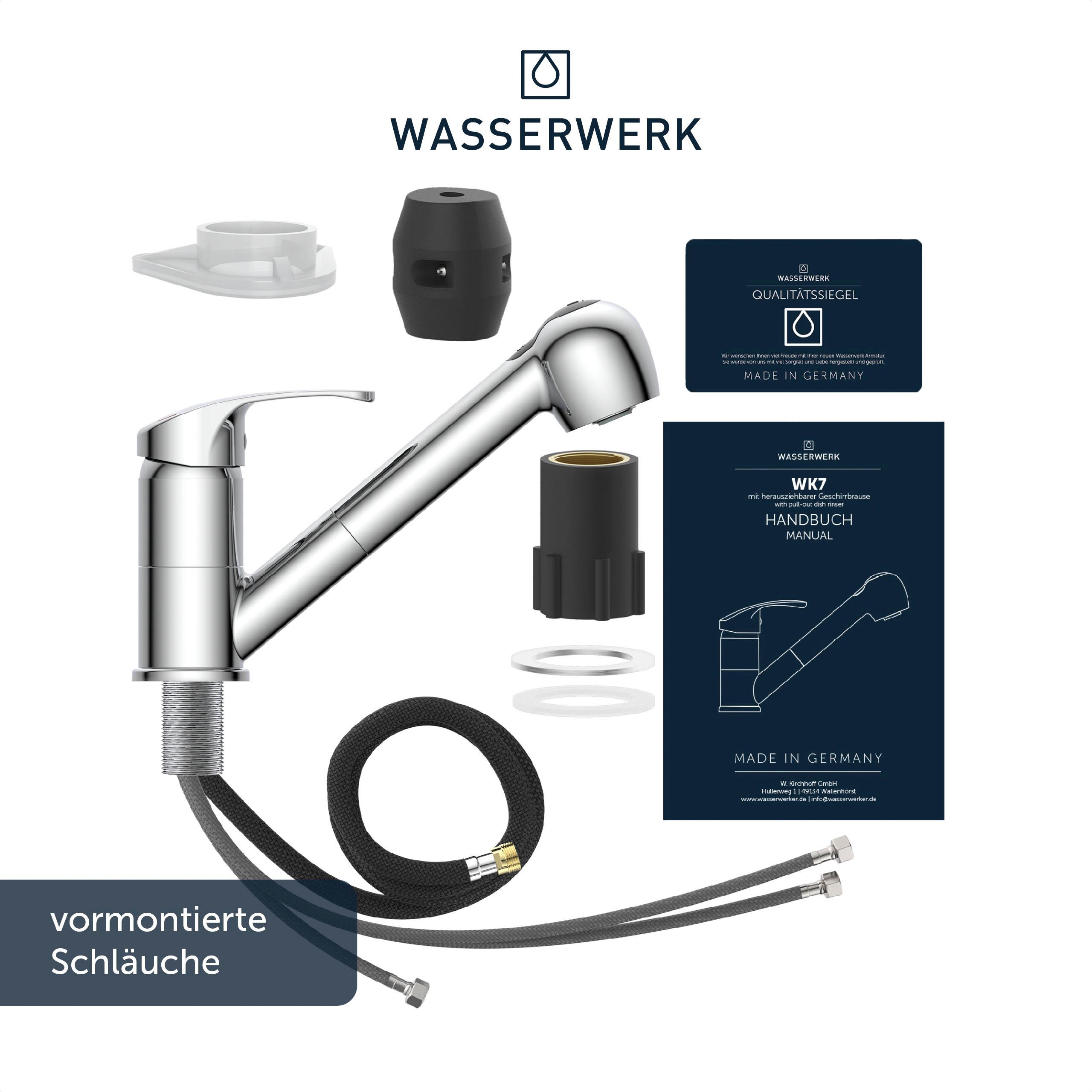 Thumbnail - WASSERWERK Spültischarmatur "WK 7, Wasserhahn, Küche, Einhebelmischer"
