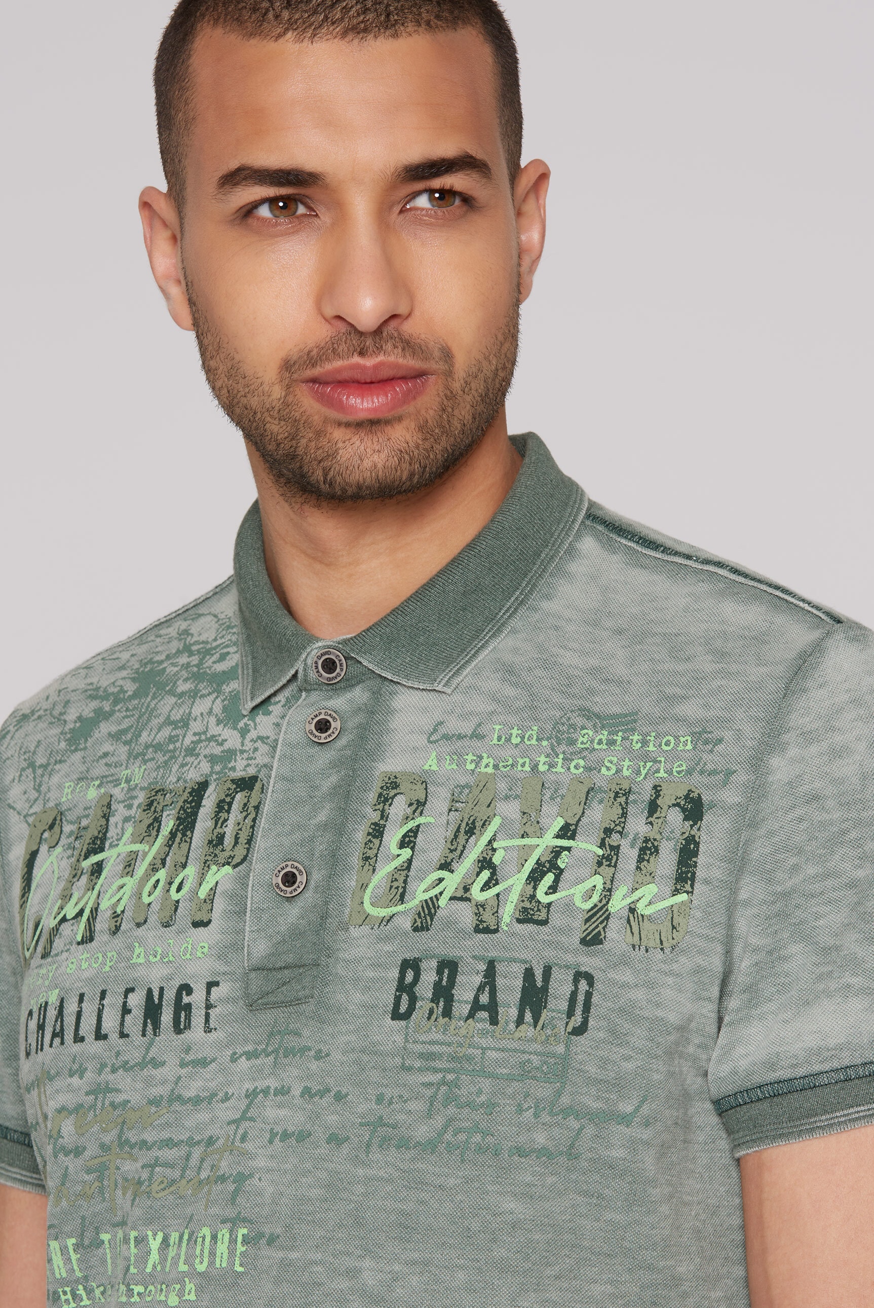 CAMP DAVID Poloshirt, aus Baumwolle