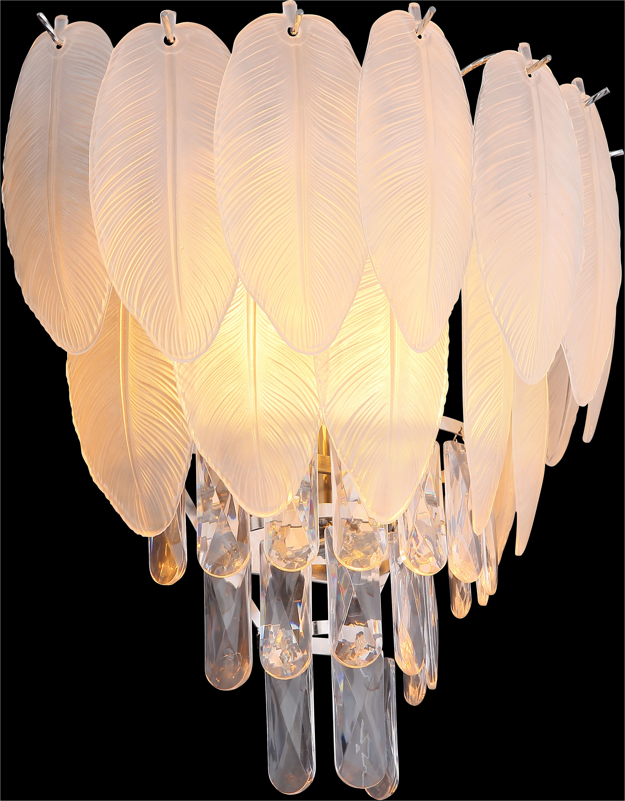 GLOBO LIGHTING Wandleuchte »DALTON«, Leuchtmittel E14 | ohne Leuchtmittel, Wandlampe/Metall/Kristalle/Glas rauchfarben/elegant/Wohnzimmer/Flur