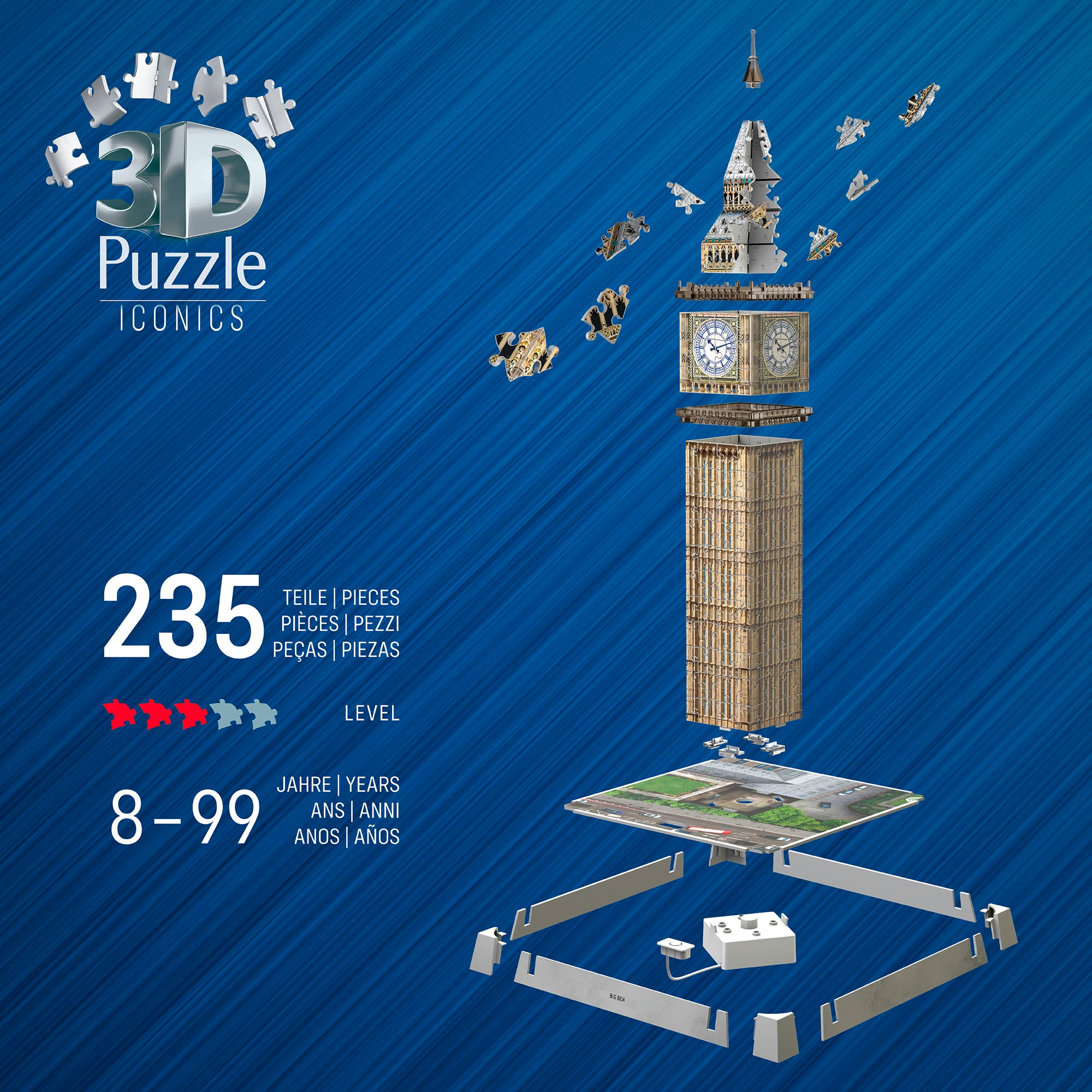 Ravensburger 3D-Puzzle »Iconics: Big Ben - mit Licht«, Made in Europe