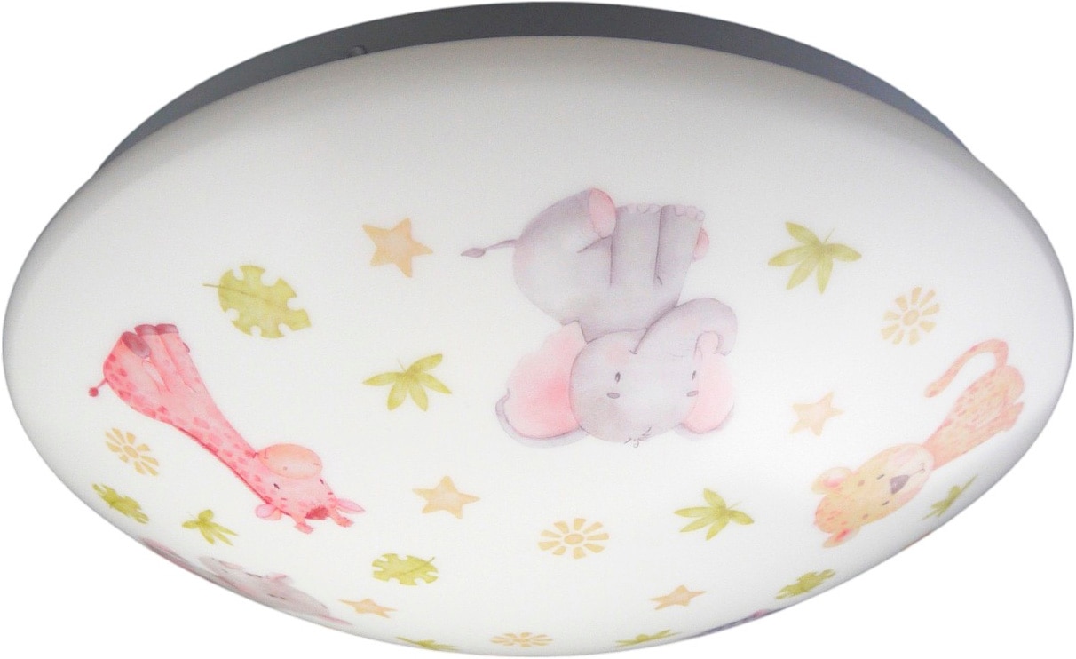 niermann Deckenleuchte »Kinderlampe mit Motiv "Little Safari", Kinderzimmer« E27 1 Stk. bruchsichere Deckenschale
