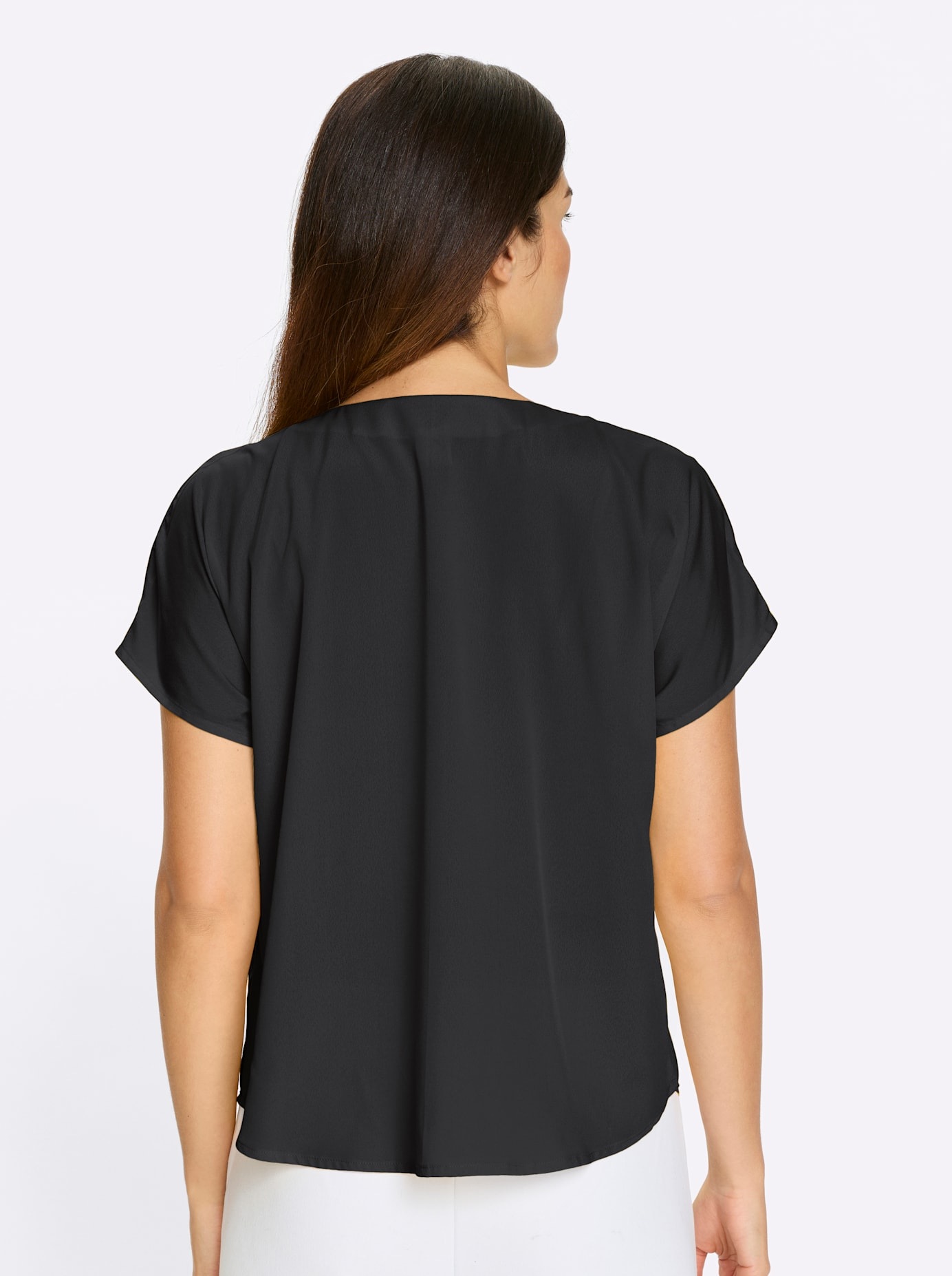 Classic Basics Damen Schlupfbluse Schwarz Gr. 52 2