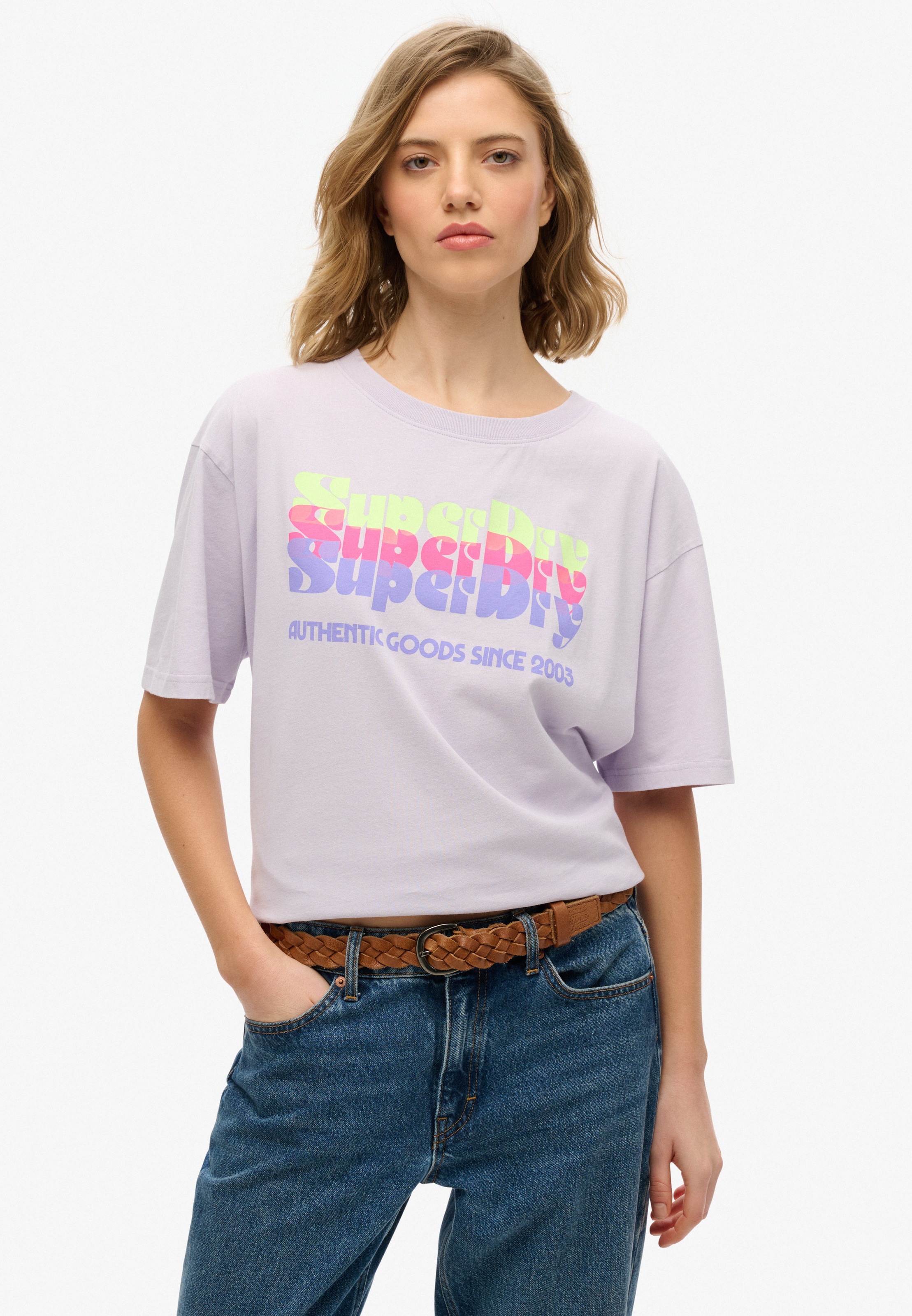 Superdry "SU-NEON RAINBOW OVERSIZED TEE"