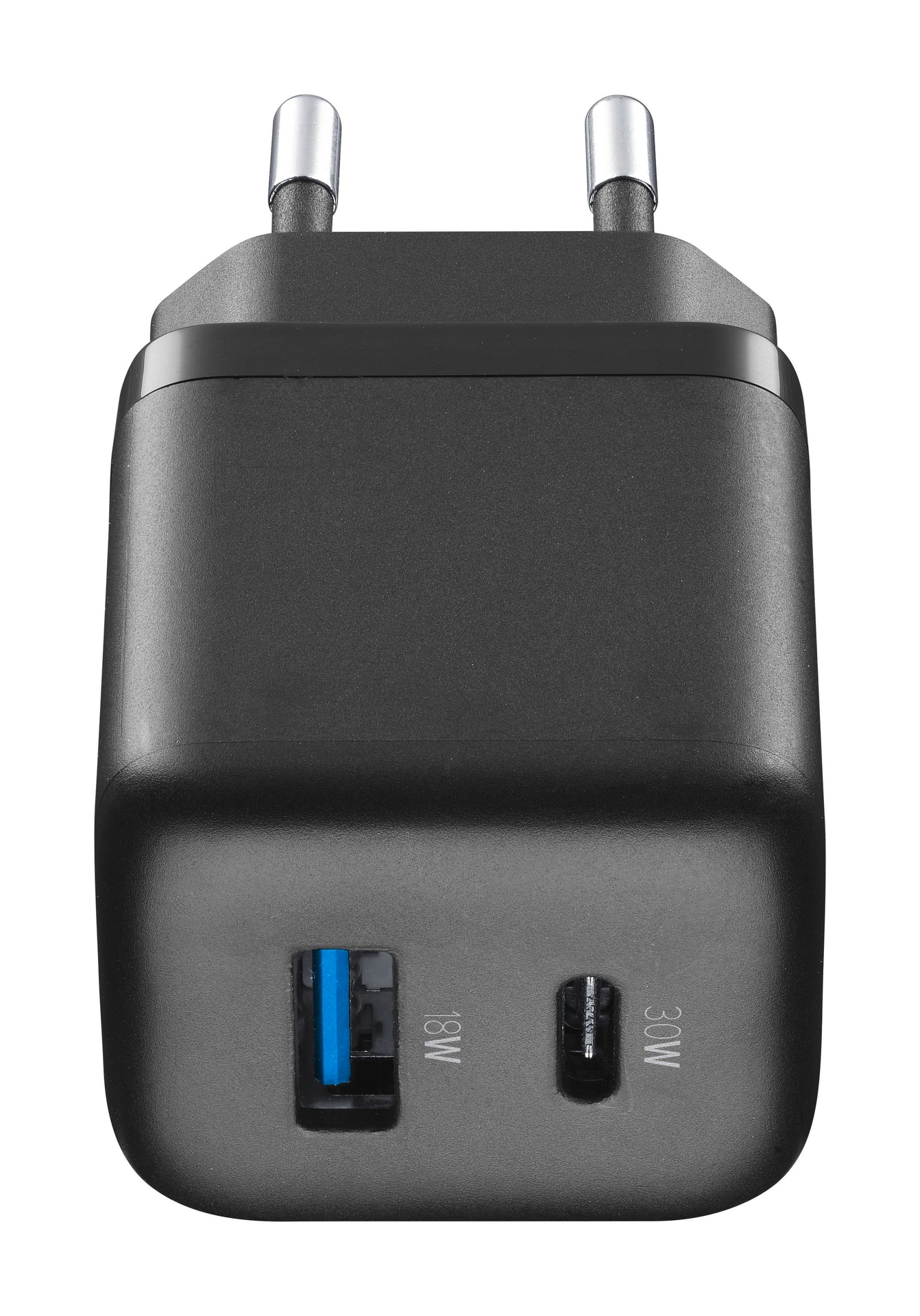Cellularline USB-Ladegerät »USB Charger Multipower Micro 30W GaN 2 Ports PD«, Ladegerät Lader für Samsung Galaxy, Apple iPhone, Google Pixel