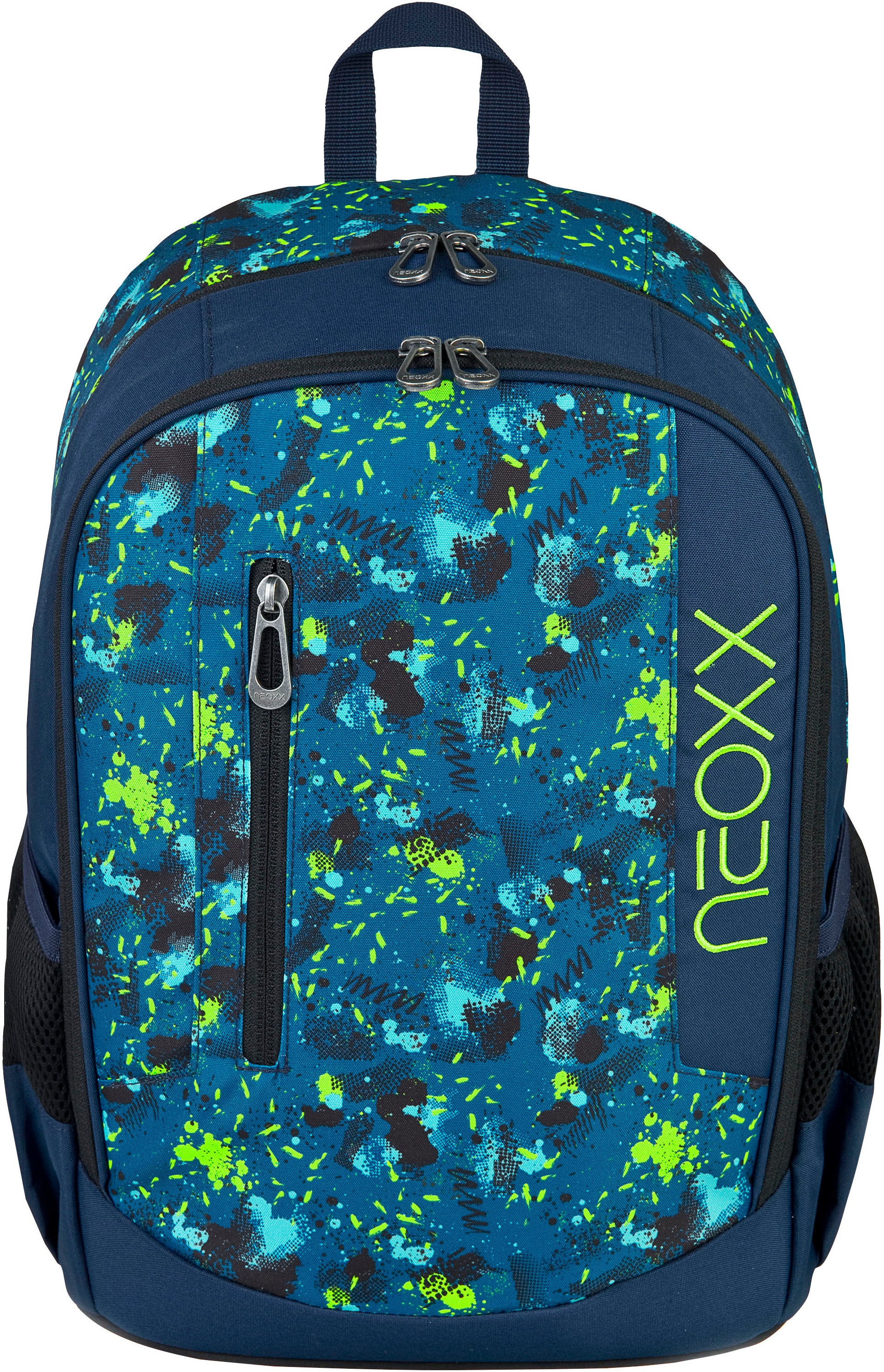 neoxx Schulrucksack »Flow, Petrol Extreme«, teilweise aus recyceltem Material