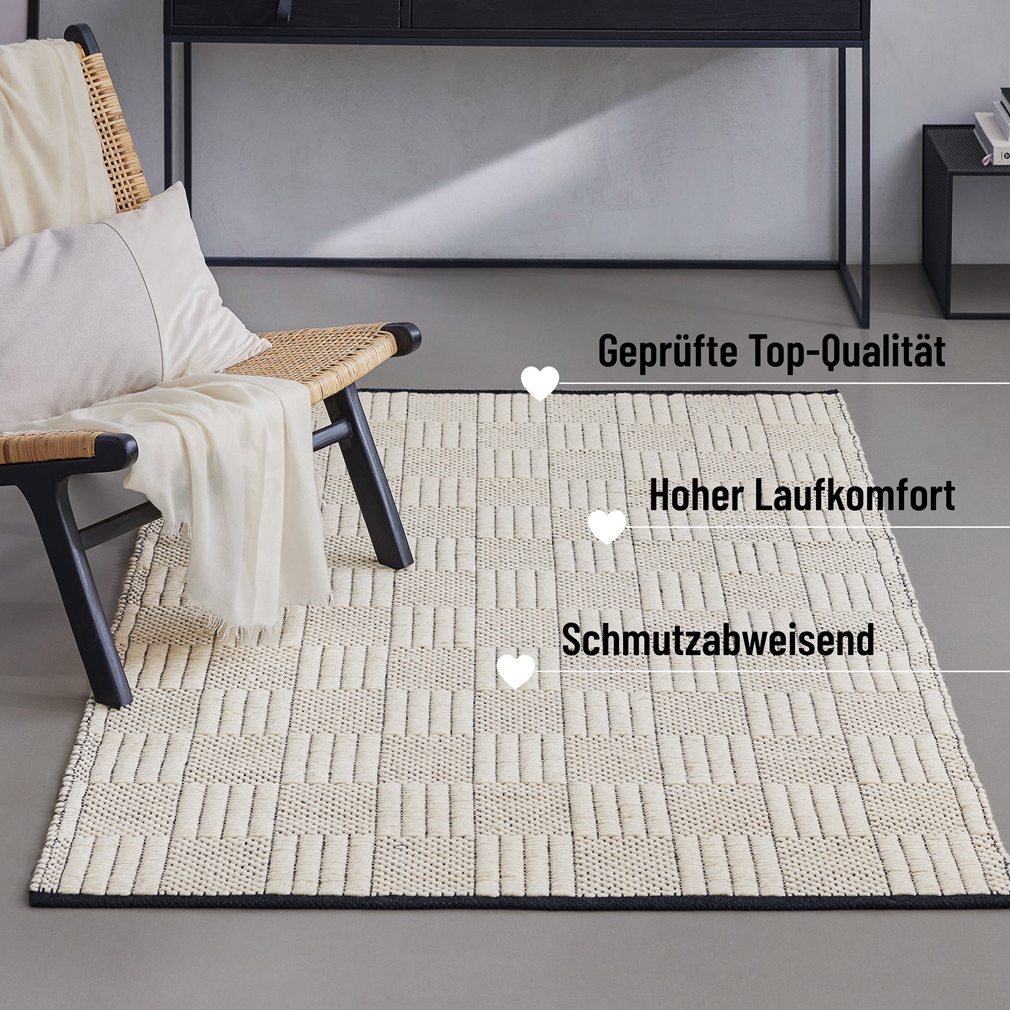 Wecon home Teppich "Lani" rechteckig 8 mm Höhe handgewebt, robust, strapazi günstig online kaufen