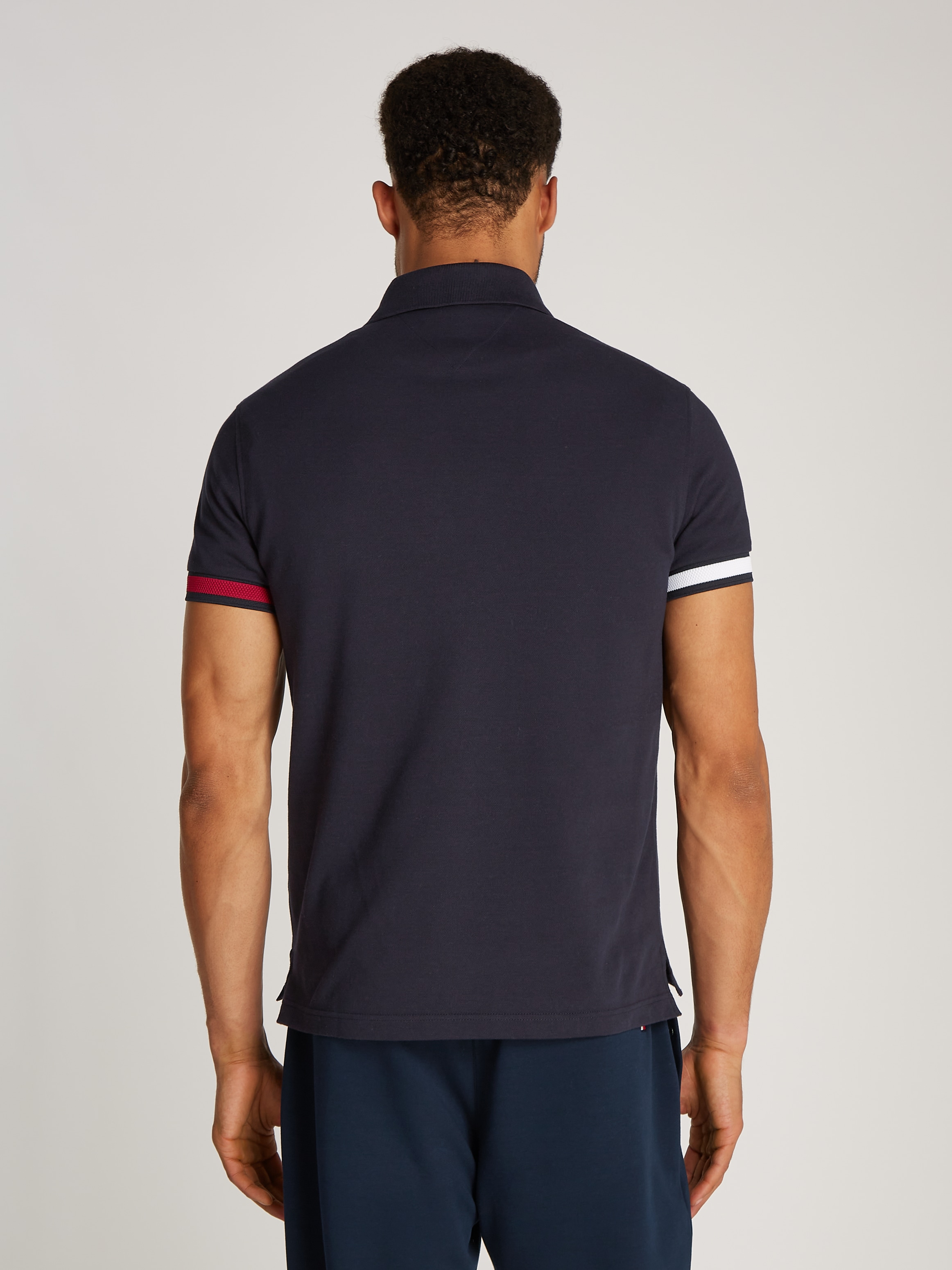 Tommy Hilfiger Poloshirt »FLAG CUFF SLIM POLO«, mit Kontrast-Details