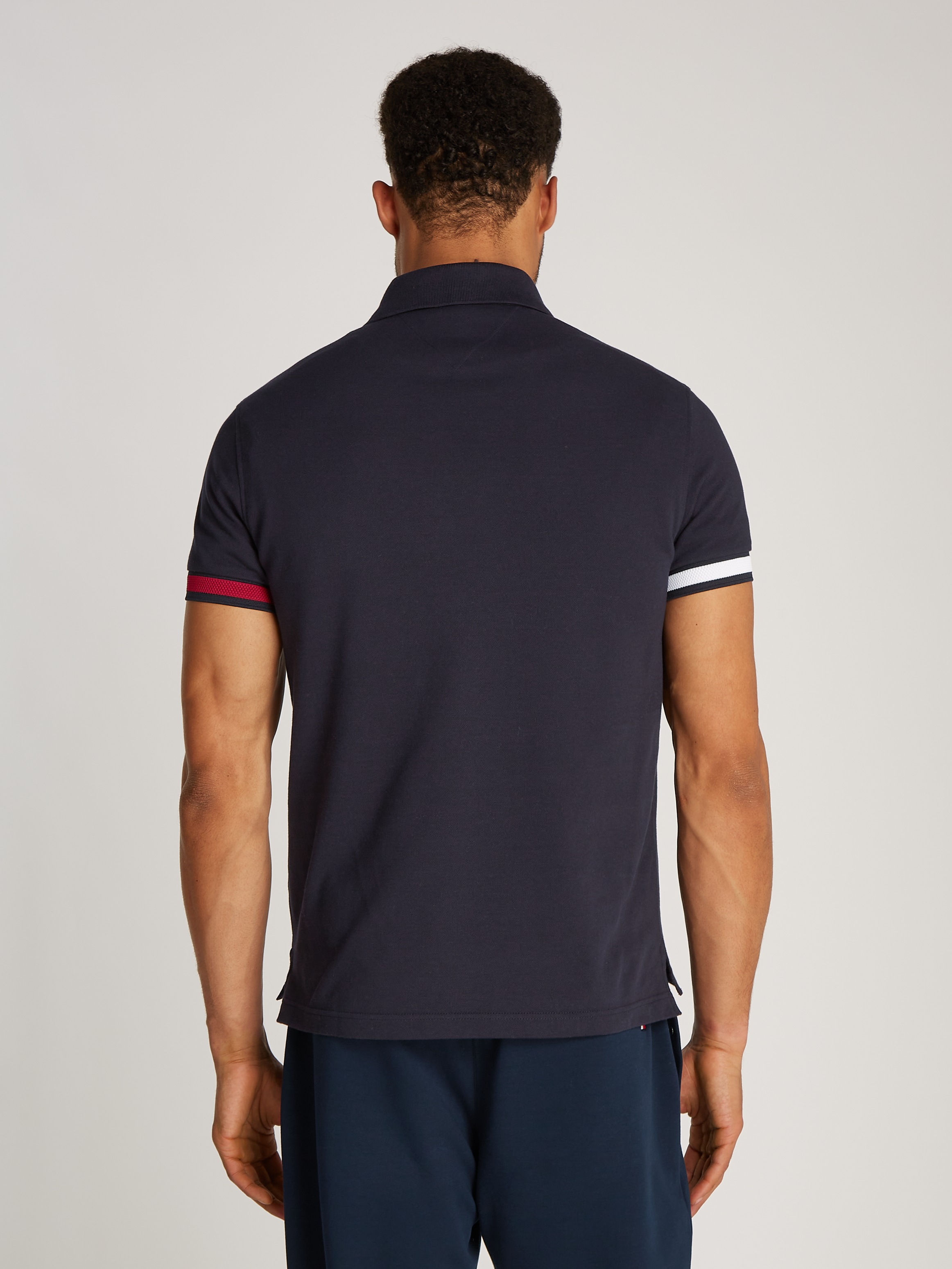 Tommy Hilfiger Poloshirt "FLAG CUFF SLIM POLO", mit Kontrast-Details günstig online kaufen