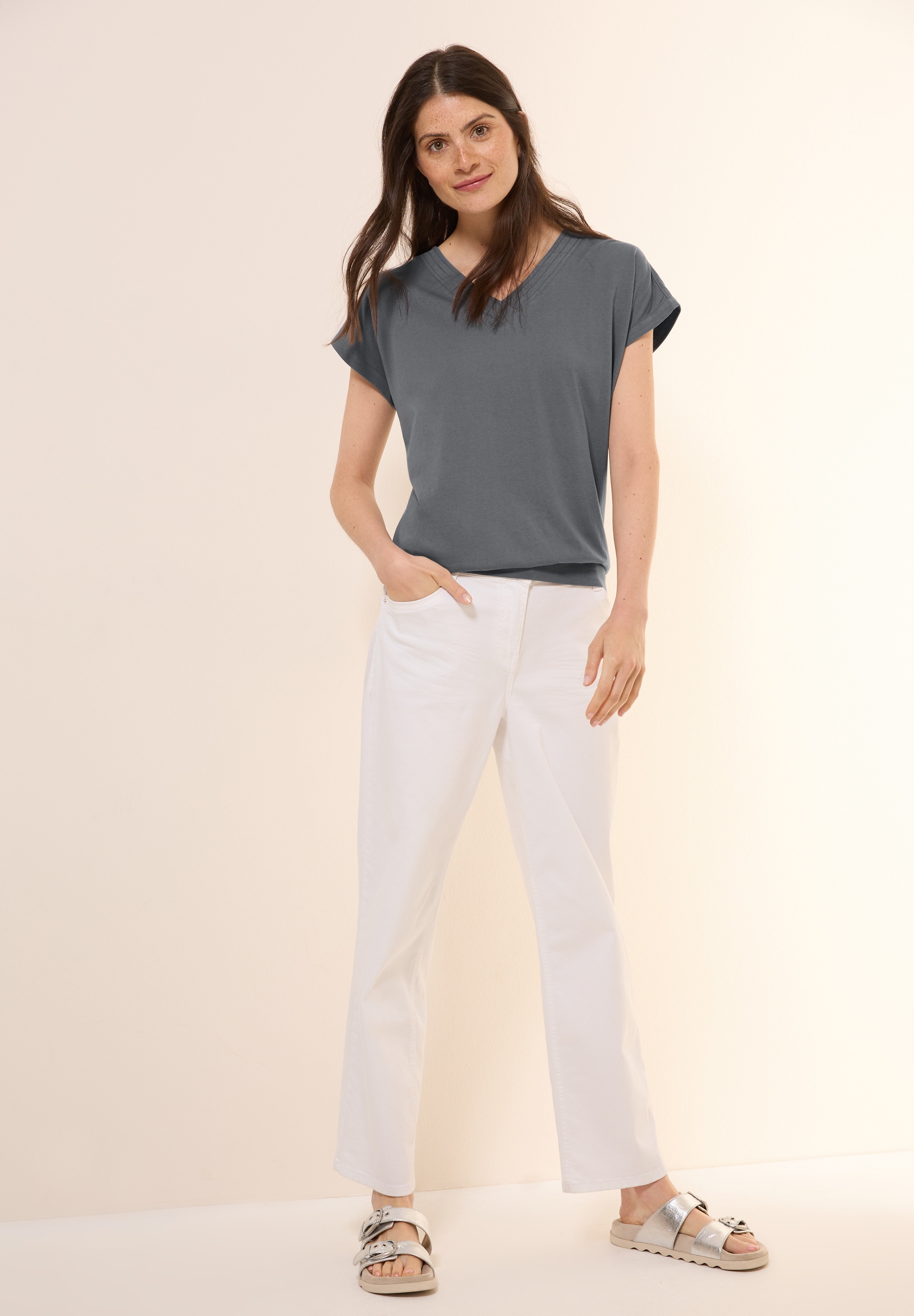 Cecil T-Shirt, im soften Baumwoll-Mix