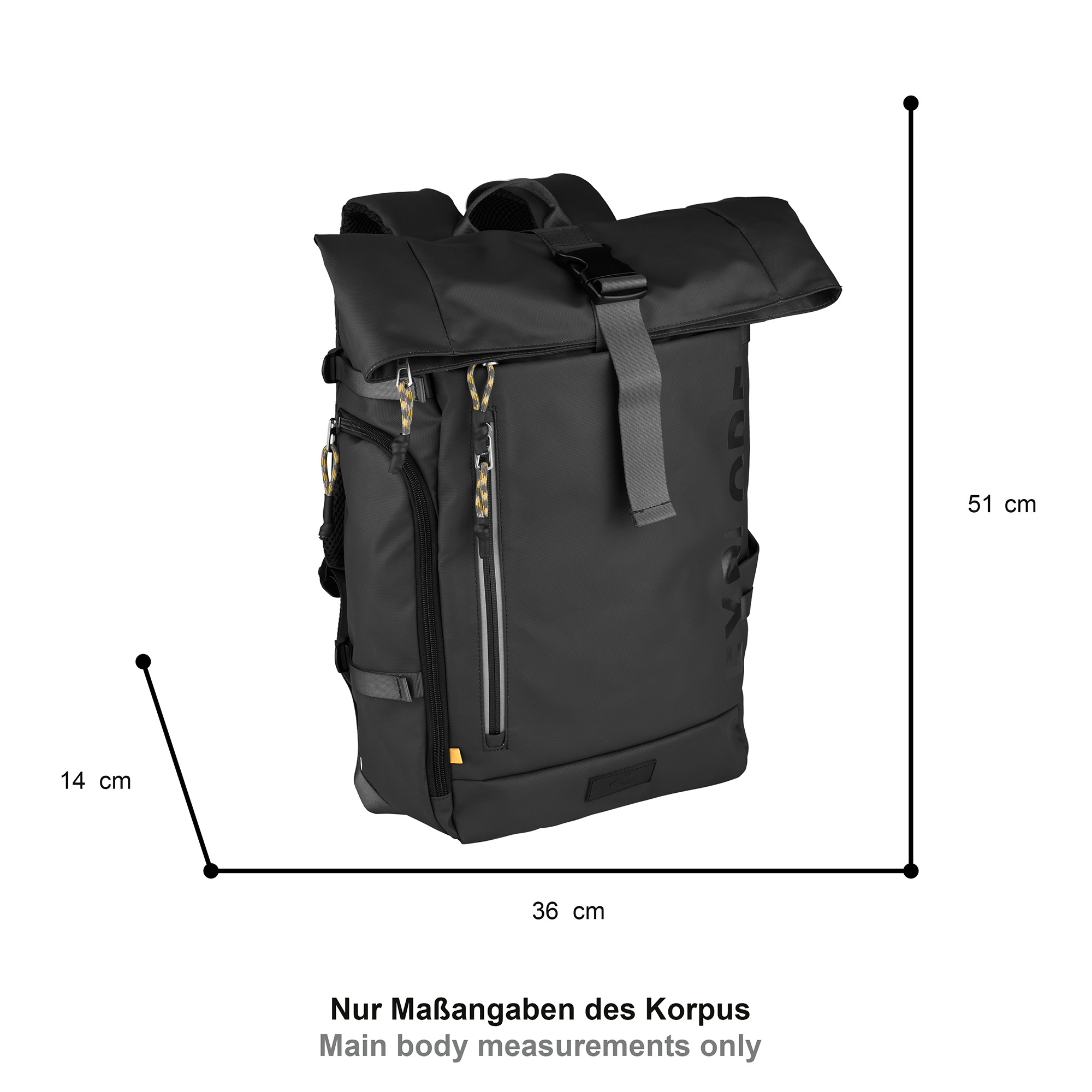 camel active Rucksack "Explore" wasserabweisendes recyceltes Nylon und refl günstig online kaufen