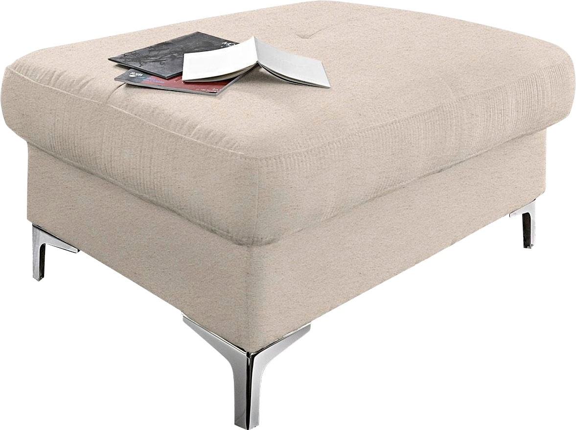 COTTA Polstergarnitur »Sammy U-Form«, (Set, Tiefe der Recamiere 169 cm), Set bestehend aus: Wohnlandschaft mit Kopfteilverstellung & Hocker