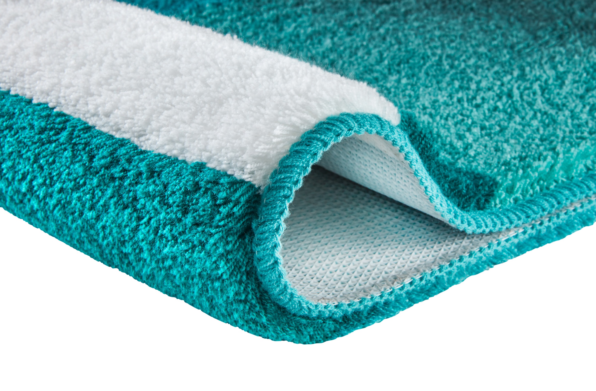 Kleine Wolke Badematte »»Ariana«, Badvorleger, Badezimmer Teppich« Höhe 20 mm rutschhemmend beschichtet fußbodenheizungsgeeignet Geometrisches Design mit kontrastierendem Mittelstreifen