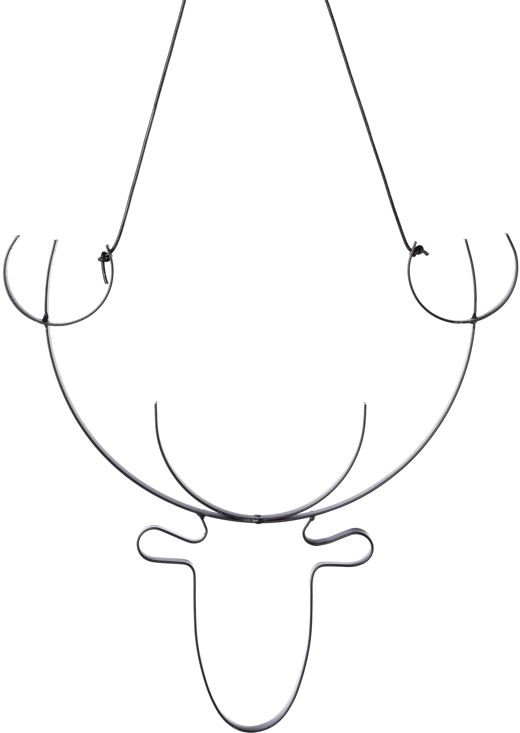 Creativ deco Dekohänger "Weihnachtsdeko" Hirschkopf aus Metall, mit hochwer günstig online kaufen