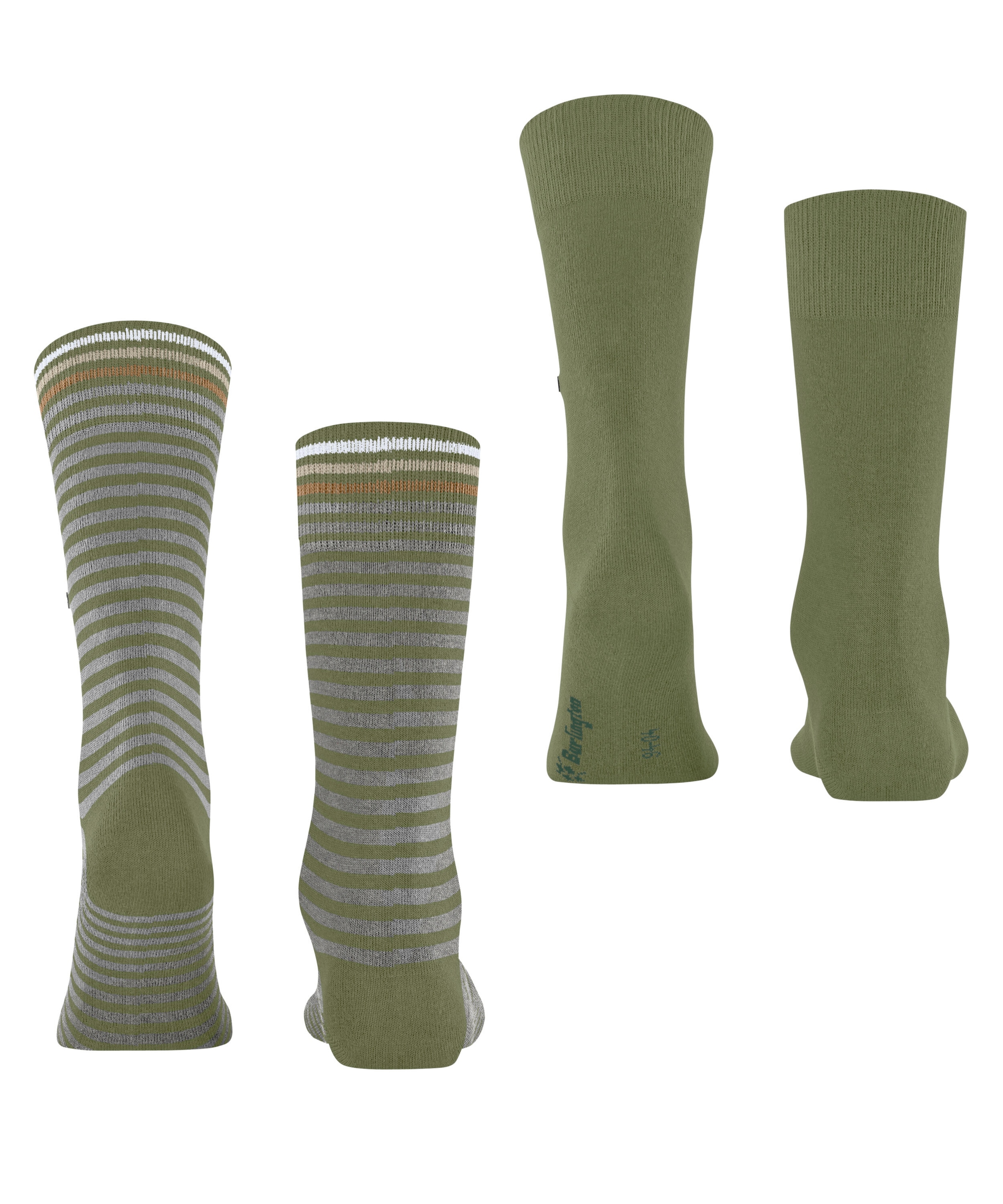 Burlington Socken »Everyday Stripe« 2 Paar,  Einheitsgröße 40-46, gestreift und unifarben