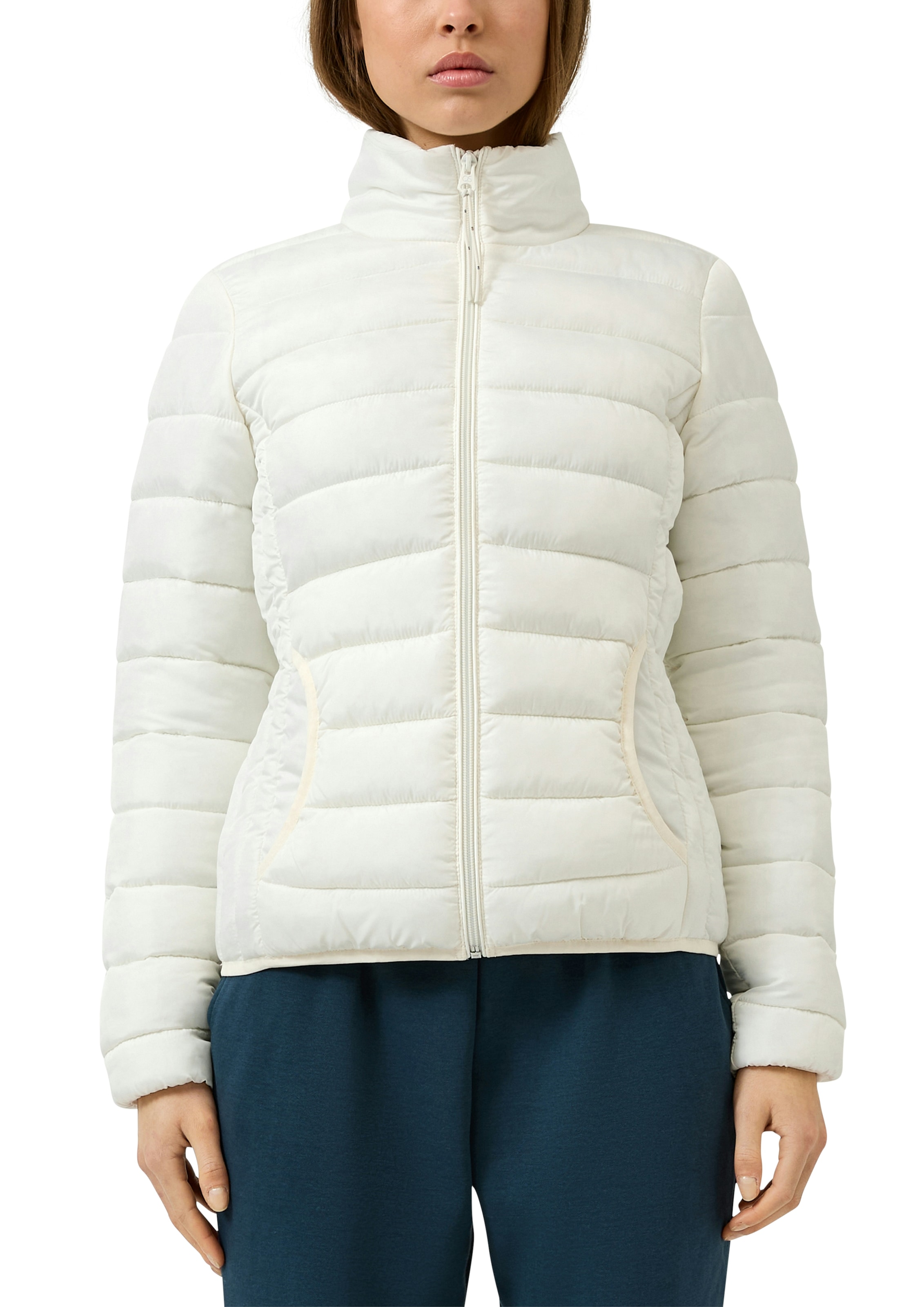 QS Steppjacke ohne Kapuze mit Reißverschluss günstig online kaufen