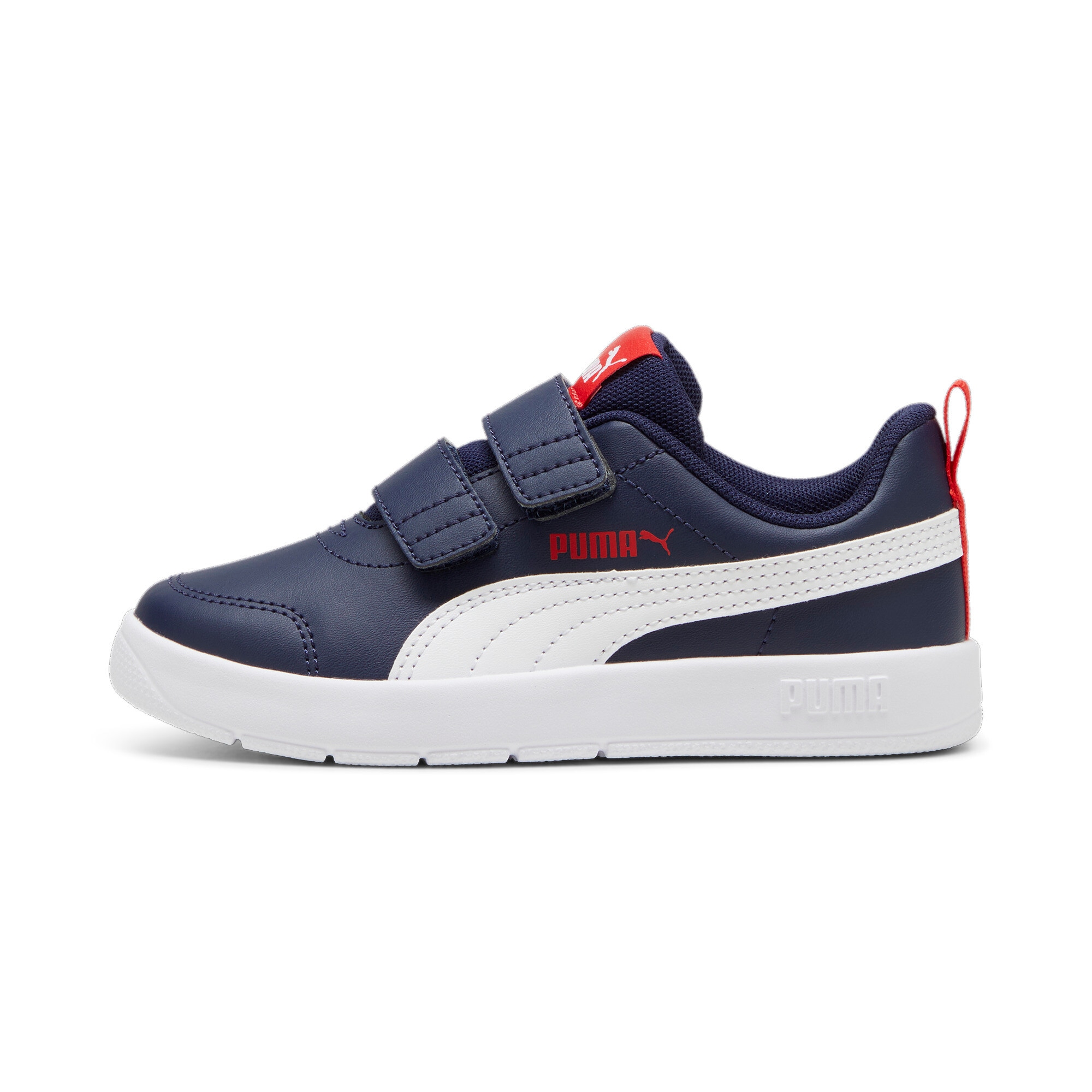 PUMA Courtflex V3 V PS Baskets Navy Blanc Rouge 35 4