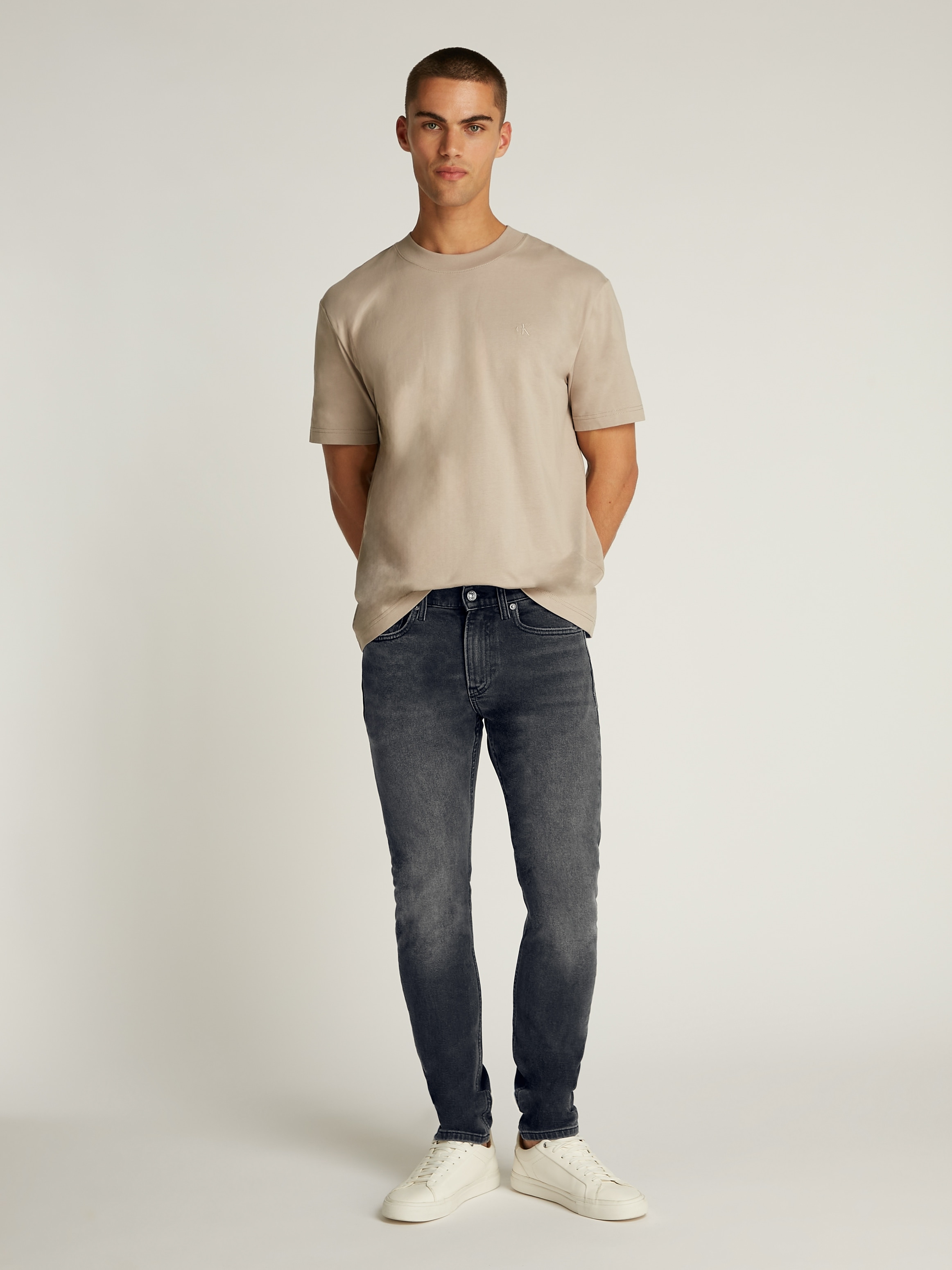 Calvin Klein Jeans Slim-fit-Jeans »SLIM TAPER«, Coinpocket, Logostickerei