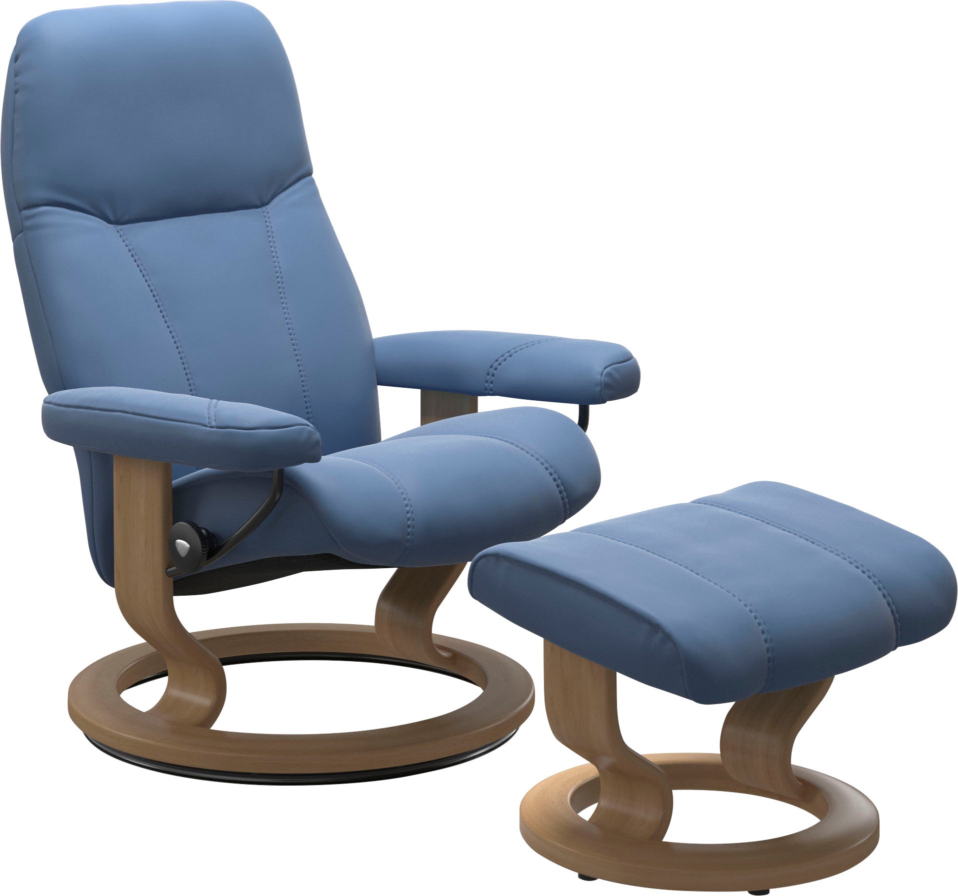 Stressless® Relaxsessel »Consul«, (Set, Relaxsessel mit Hocker), mit Hocker,  mit Classic Base, Größe S, Gestell Eiche kaufen | BAUR