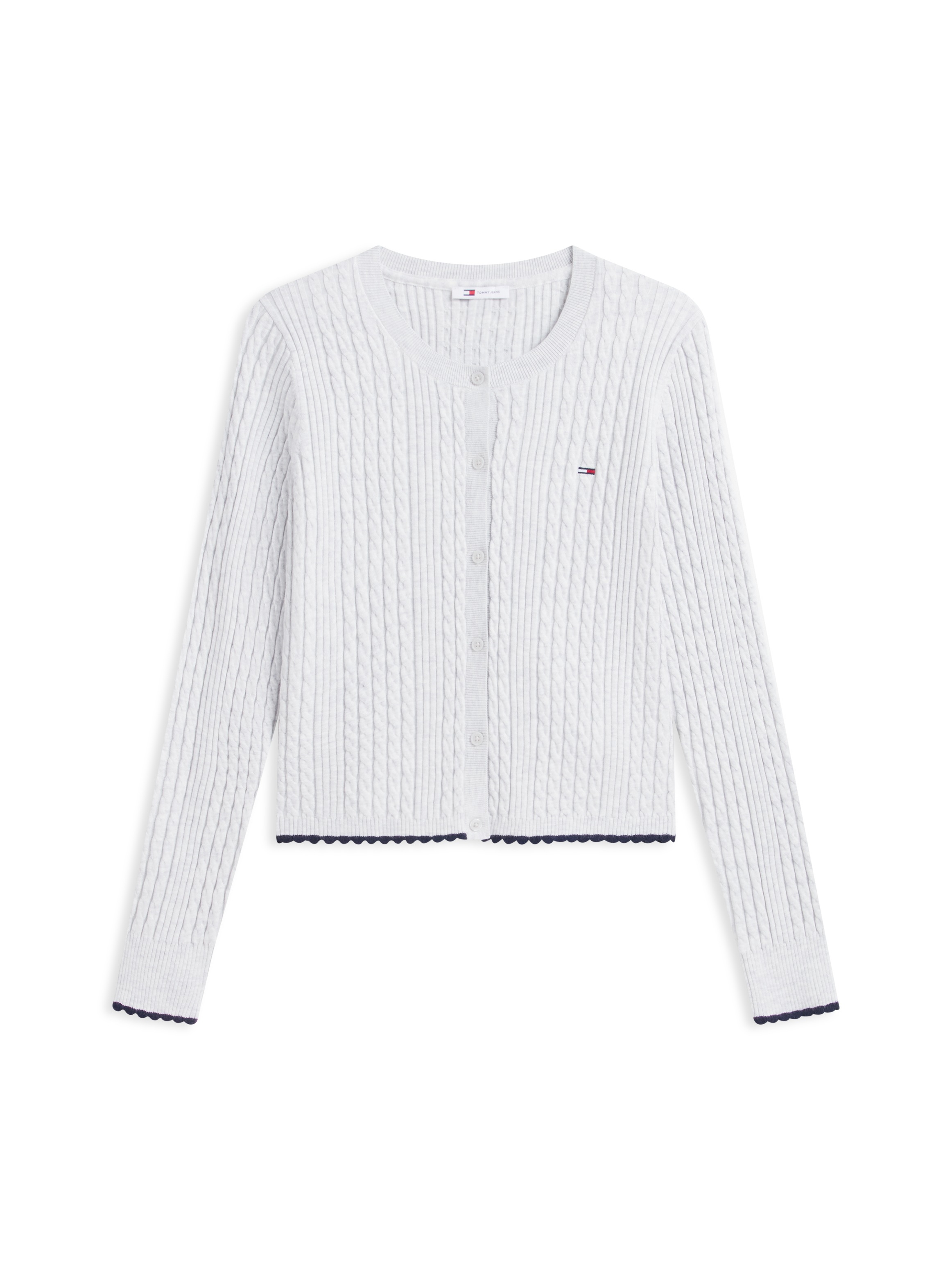 Tommy Jeans Strickjacke »TJW CABLE CREW NECK CARDIGAN EXT« Viskosemischung, mit Zopfmuster