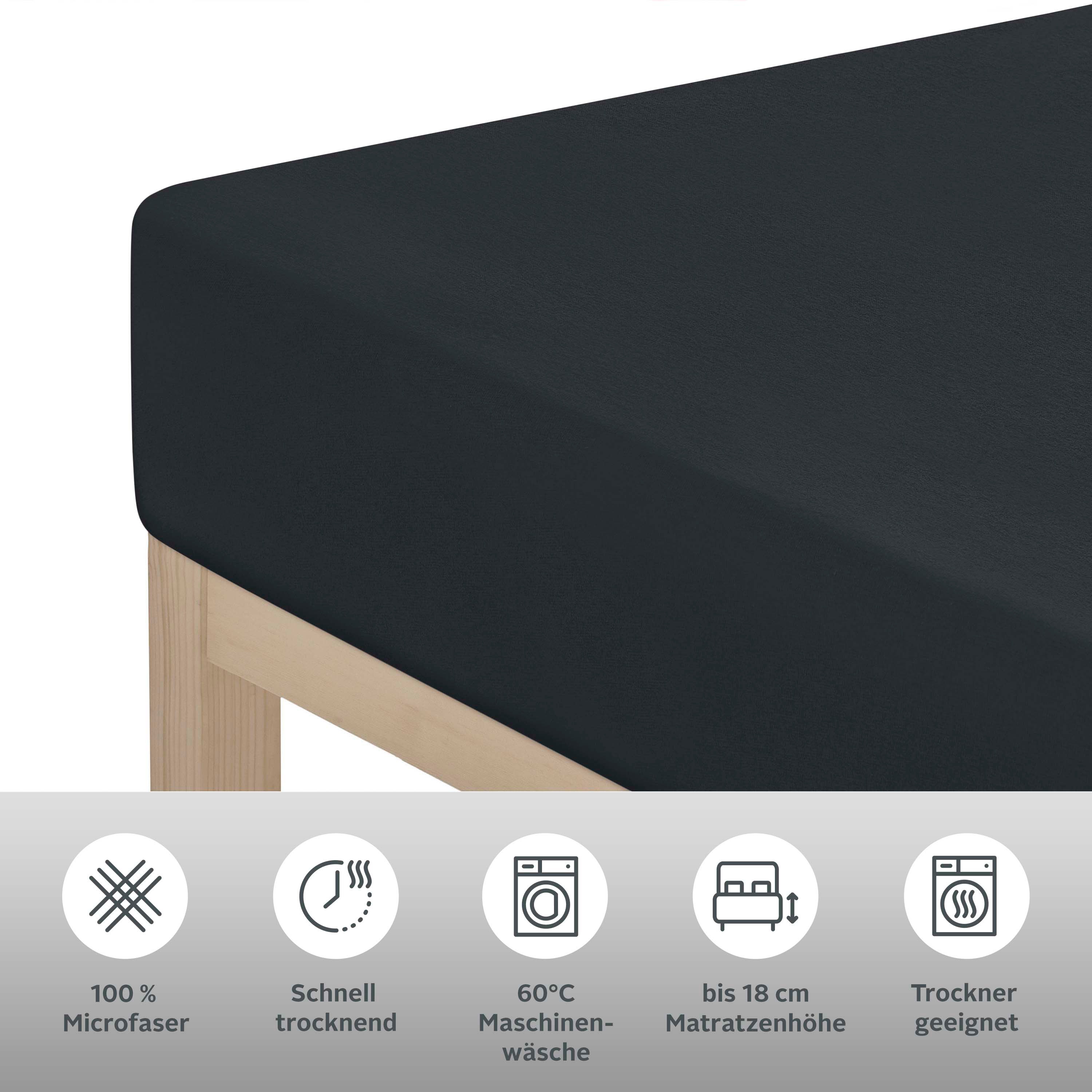 Thumbnail - my home Spannbettlaken "PAPRIKA" Bettlaken, Laken, in zwei Qualitäten: Fleece & Jersey, 100% Polyester