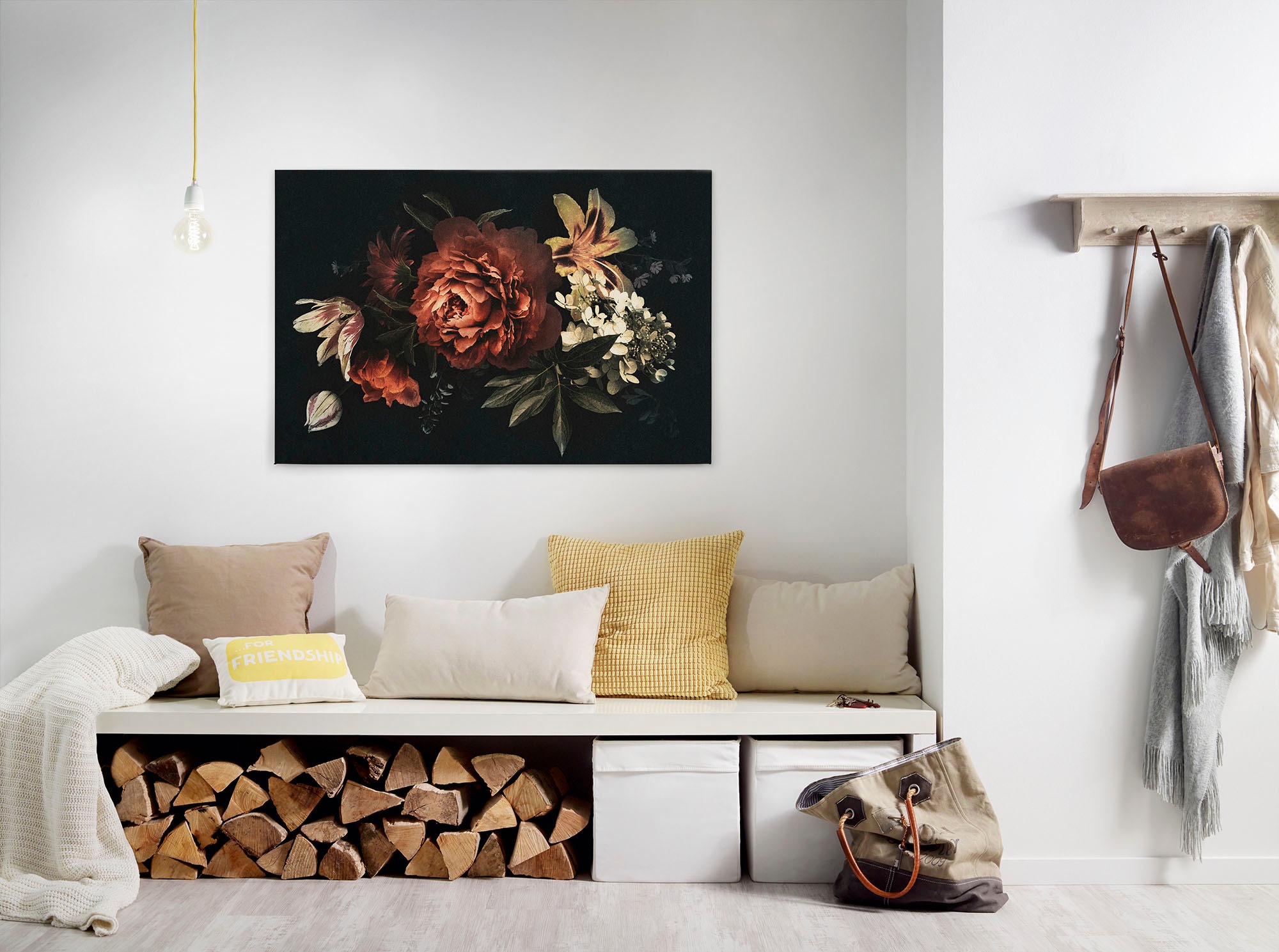 A.S. Création Leinwandbild "drama queen", Kunst-Blumen-Kinder, (1 St.), Keilrahmen Bild Floral Blumen Leinwand-Bild Wohn