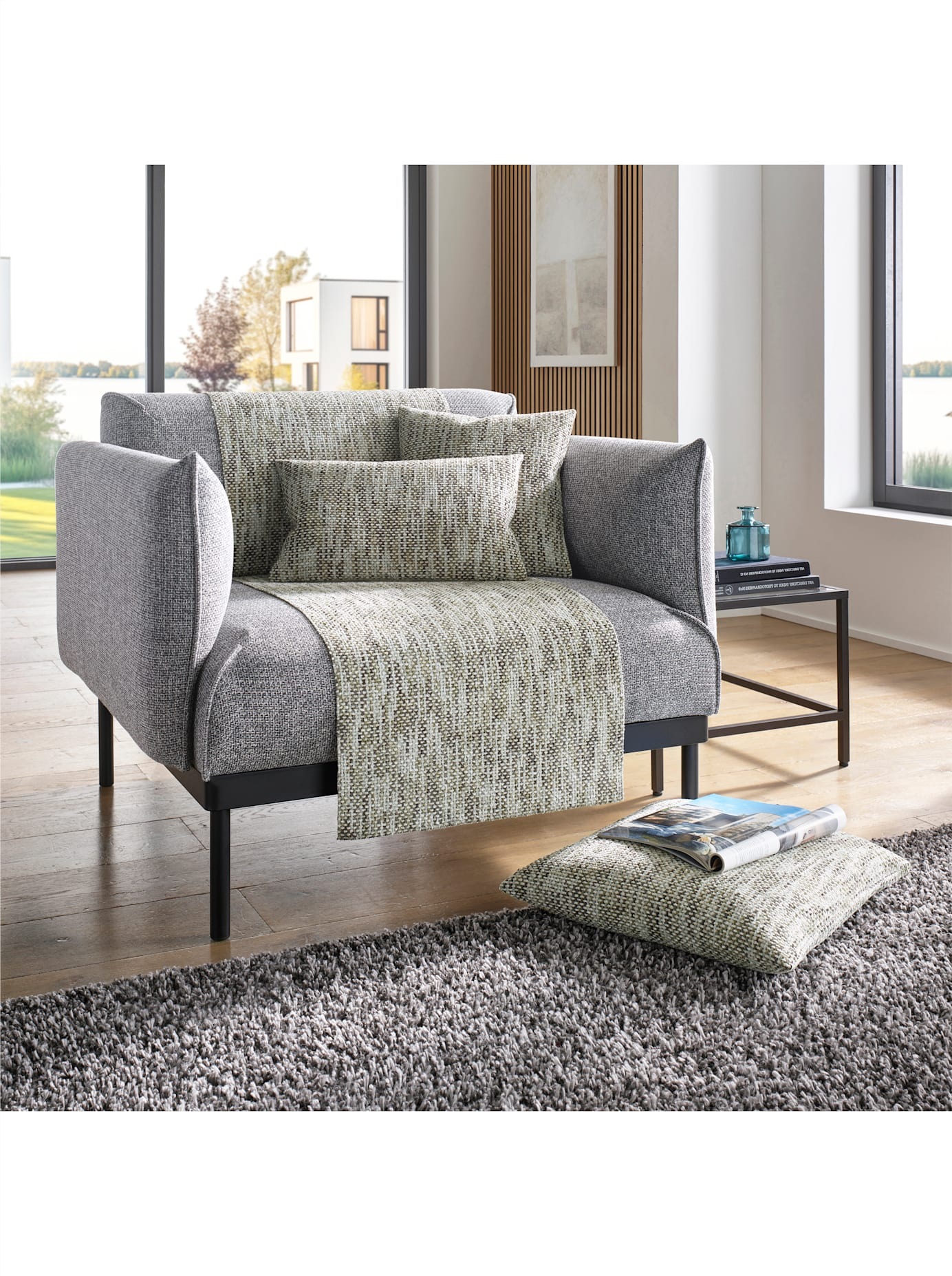 Tagesdecke, B:38cm L:38cm, beige, 100% Polyester, Tagesdecken