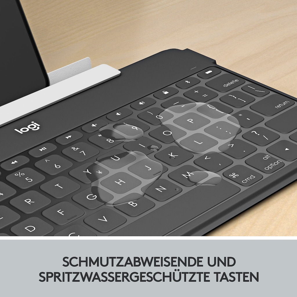 Logitech Apple-Tastatur »Keys-To-Go«, (iOS Sondertasten-Multimedia-Tasten-Lautstärkeregler-USB-Anschluss)