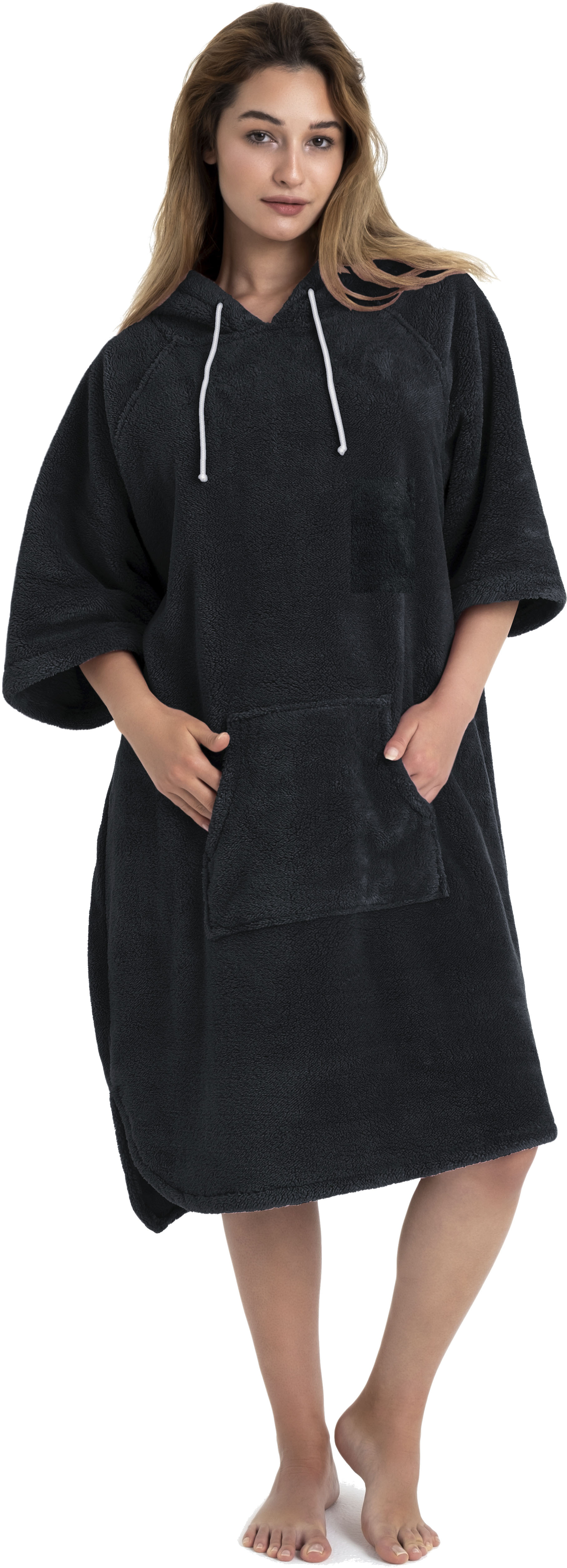 OTTO home Badeponcho "Lillou, Surfponcho ideal für Sauna, Spa & im Urlaub" 1 Stk. weich und kuschelig, plüsch, Fleece, Unisex, für Damen und Herren
