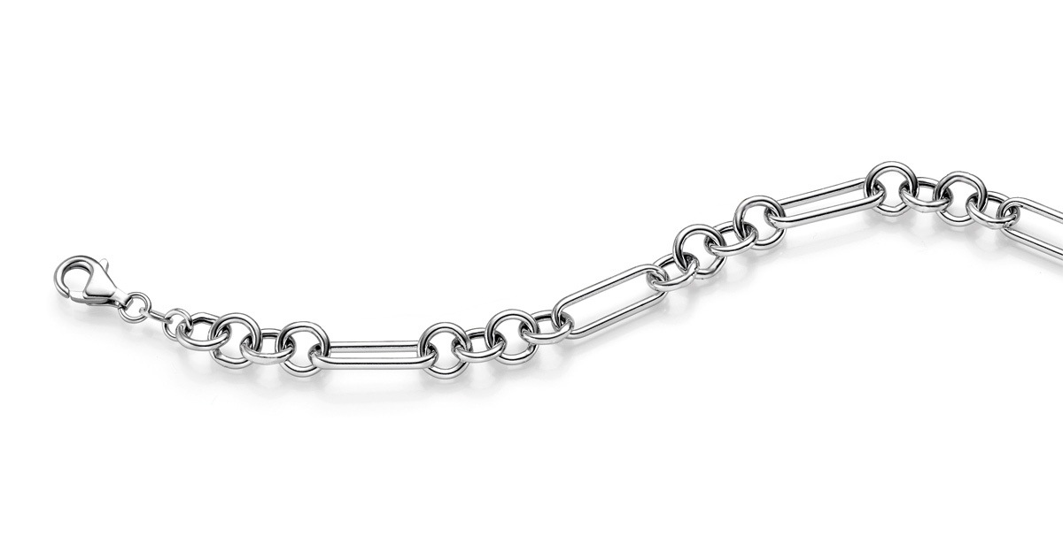 Adelia´s Kette ohne Anhänger »Collier Halskette aus Silber rhodiniert rhodiniert«