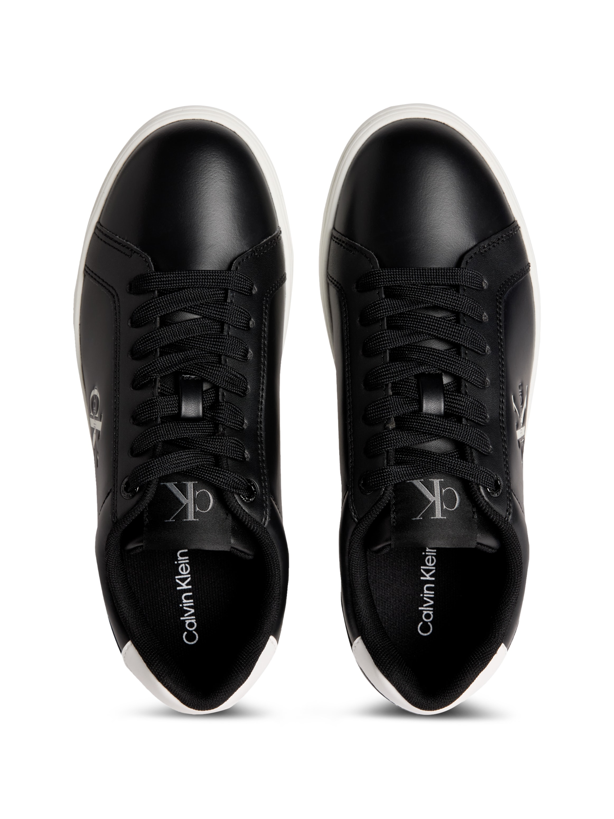 Calvin Klein Jeans Sneaker »CLASSIC CUPSOLE MONO LTH«, Freizeitsneaker, Halbschuh, Schnürschuh in klassischer Optik