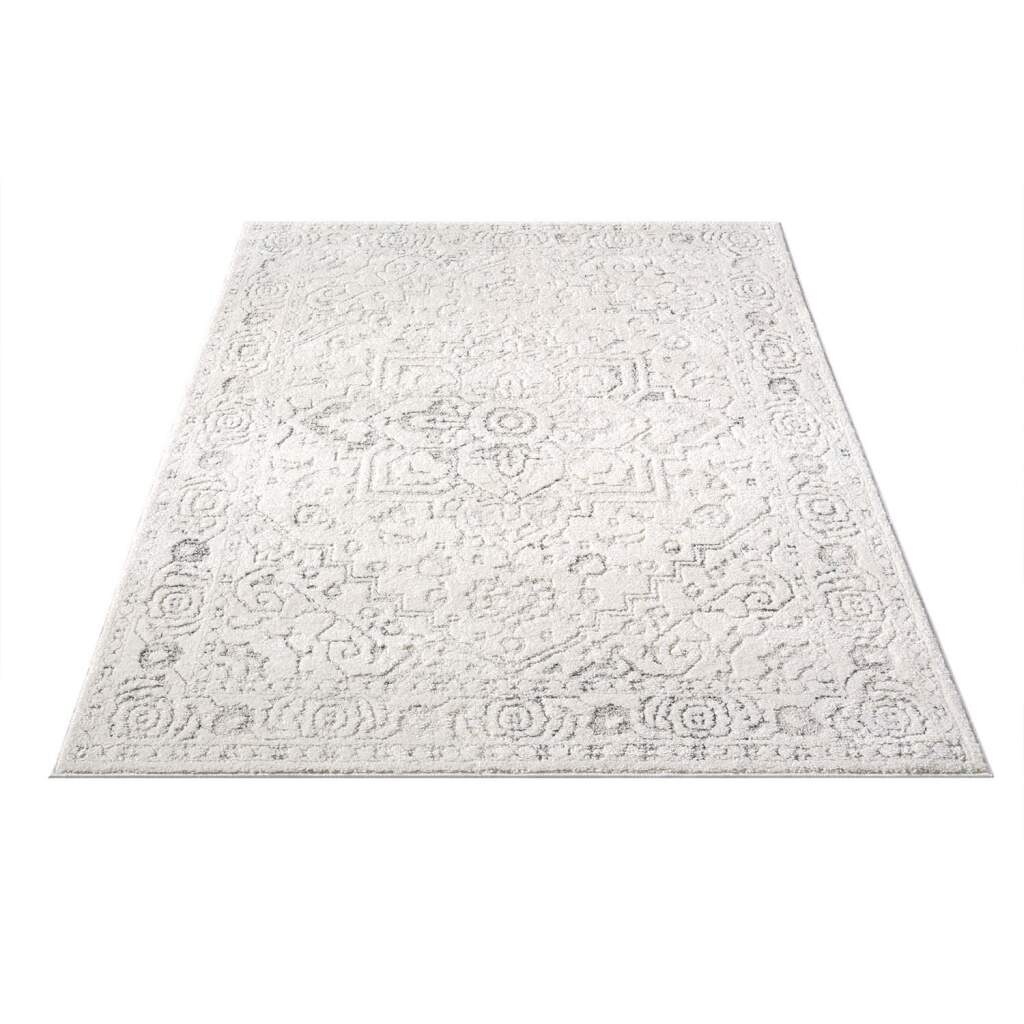 Carpet City Teppich »LOUNGE 0638«, rechteckig, 15 mm Höhe, Kurzflor-Teppich Modern, Hoch-Tief-Struktur, Wohnzimmer, Schlafzimmer
