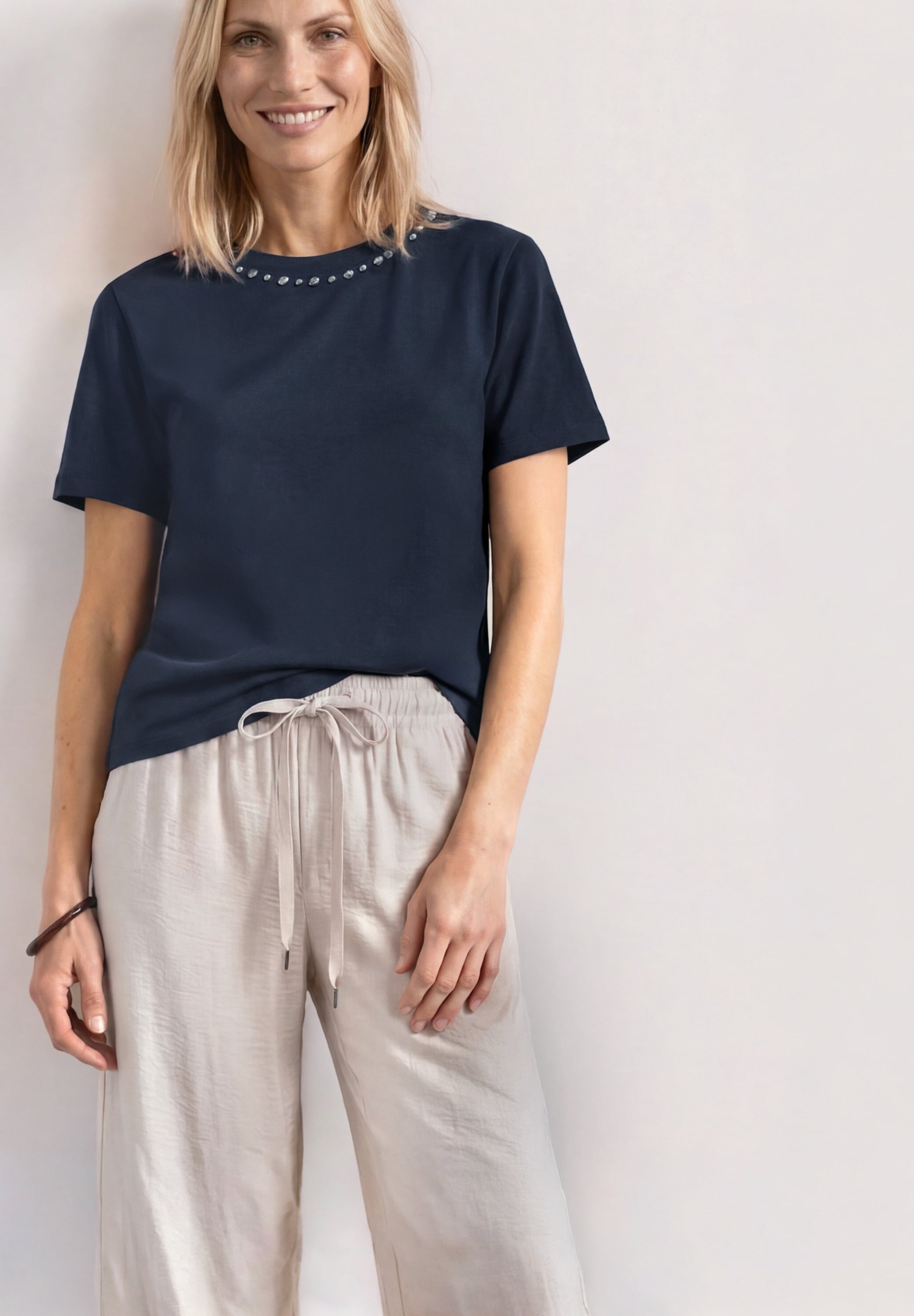 STREET ONE T-Shirt mit Nietendeko