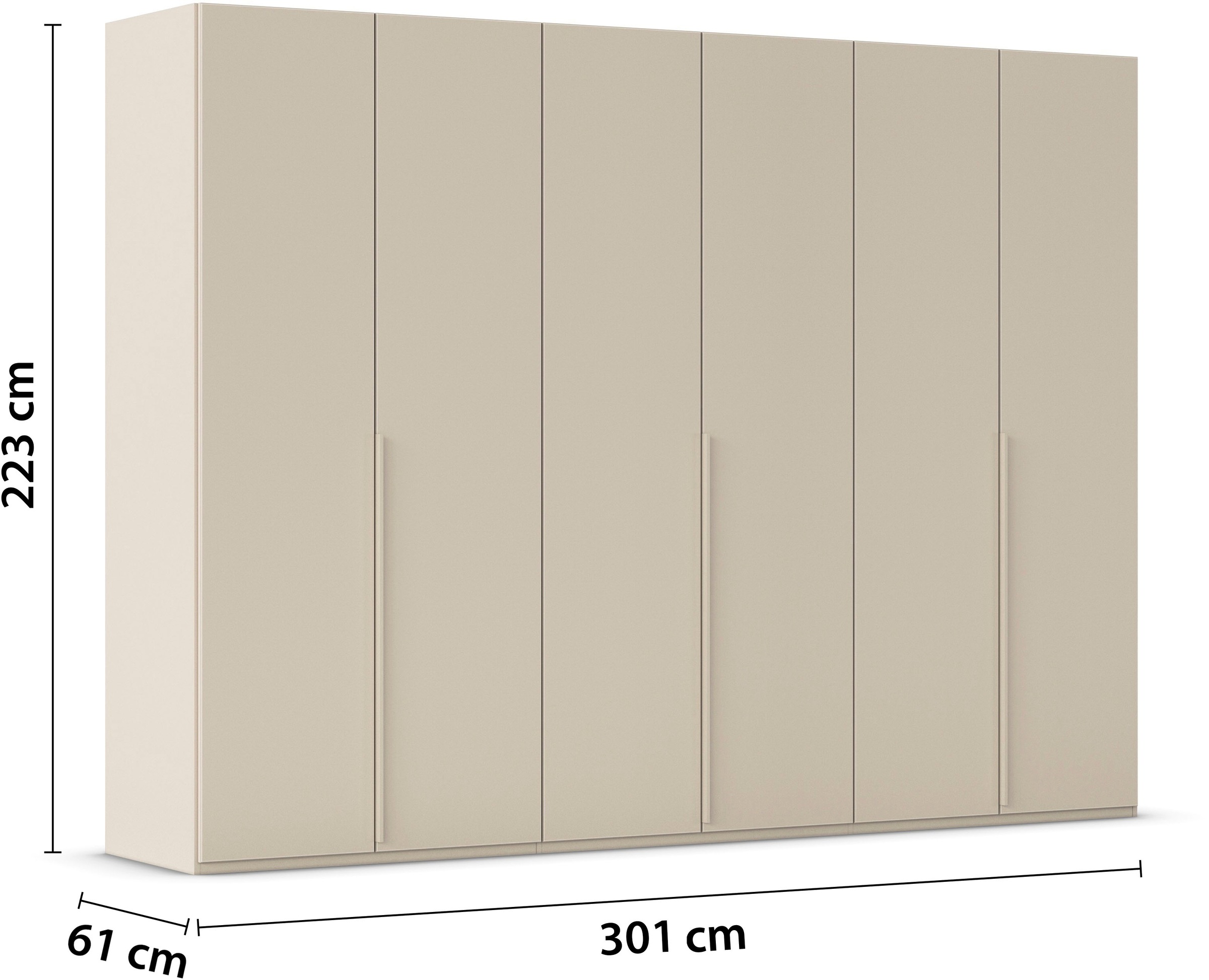 LeGer Home by Lena Gercke Kleiderschrank »Schrank Garderobe Ankleide Schlafzimmer Flur Serina«, (in 3 verschiedenen Ausstattungen BASIC/CLASSIC/PREMIUM), in 6 Breiten (101 - 401 cm) mit Front Glas oder Dekor MADE IN GERMANY
