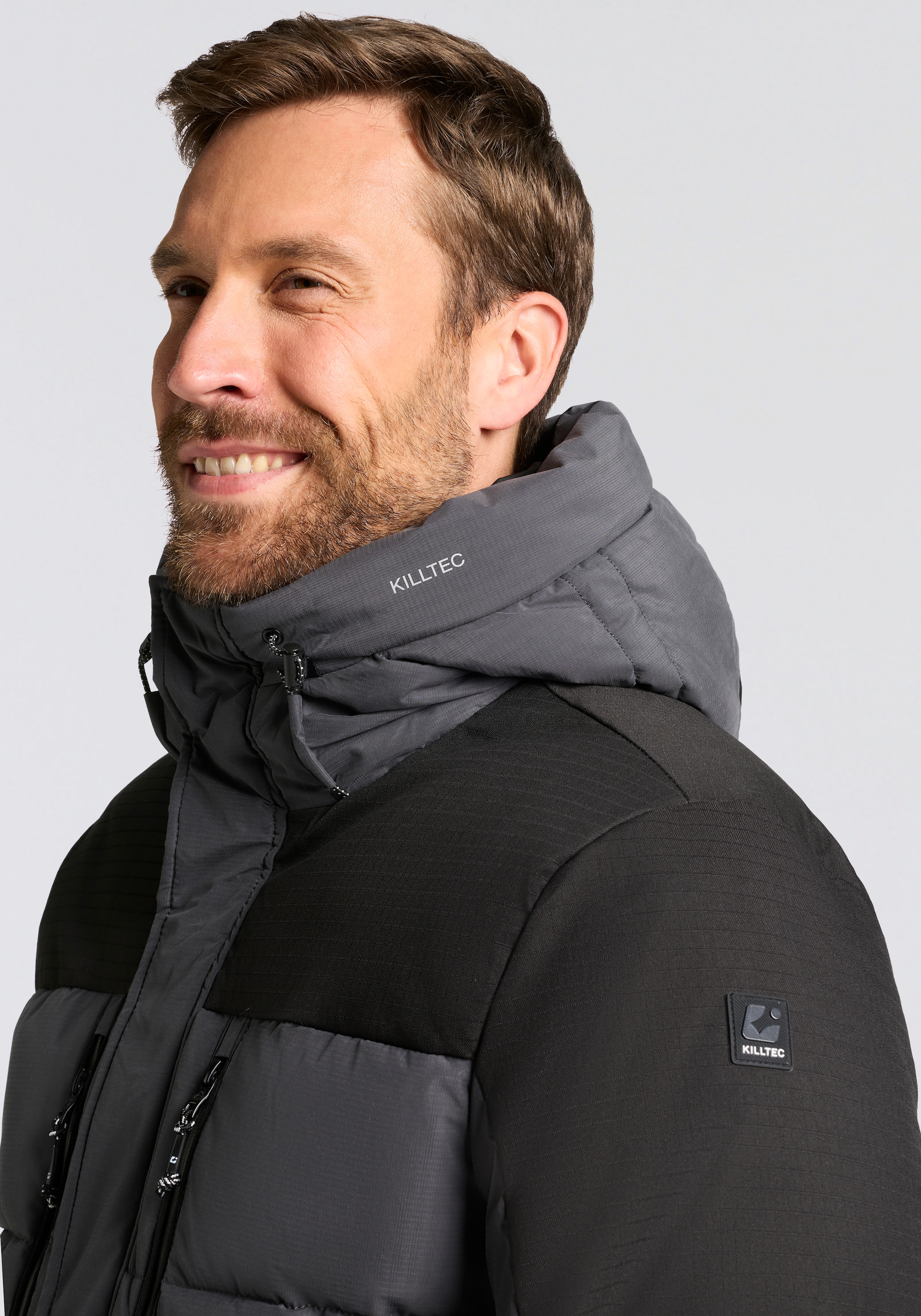 Killtec Steppjacke »KOW 88 MN QLTD JCKT« wasserabweisend, winddicht, atmungsaktiv, mit verstellbarer Kapuze