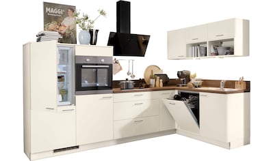 Express Küchen Winkelküche »Scafa«, mit E-Geräten, vormontiert, mit Vollauszügen und... kaufen