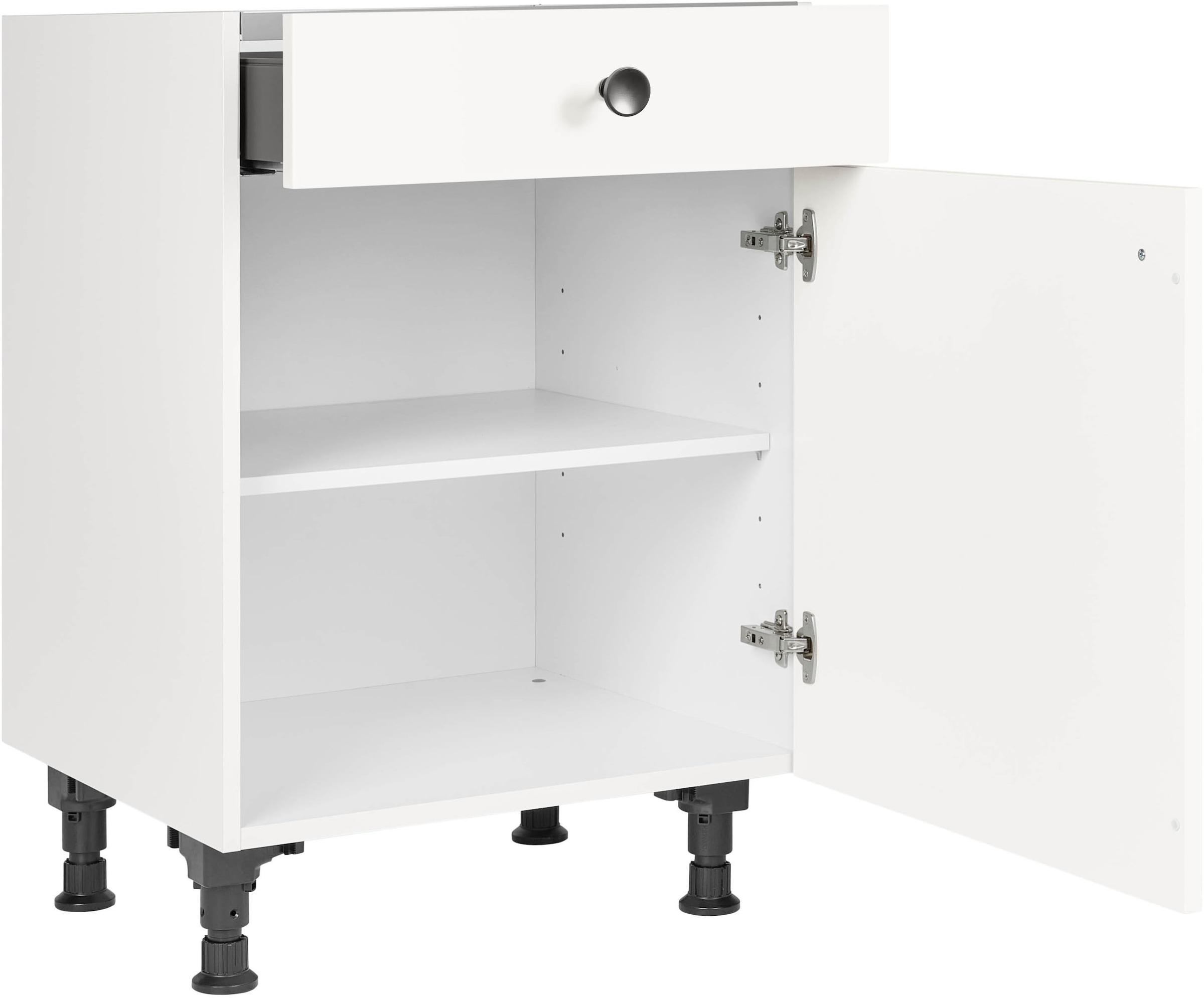 nobilia® Kochfeldumbauschrank »"Cascada", mit Schukasten und Tür, Ausrichtung wählbar«, vormontiert, Breite 60 cm