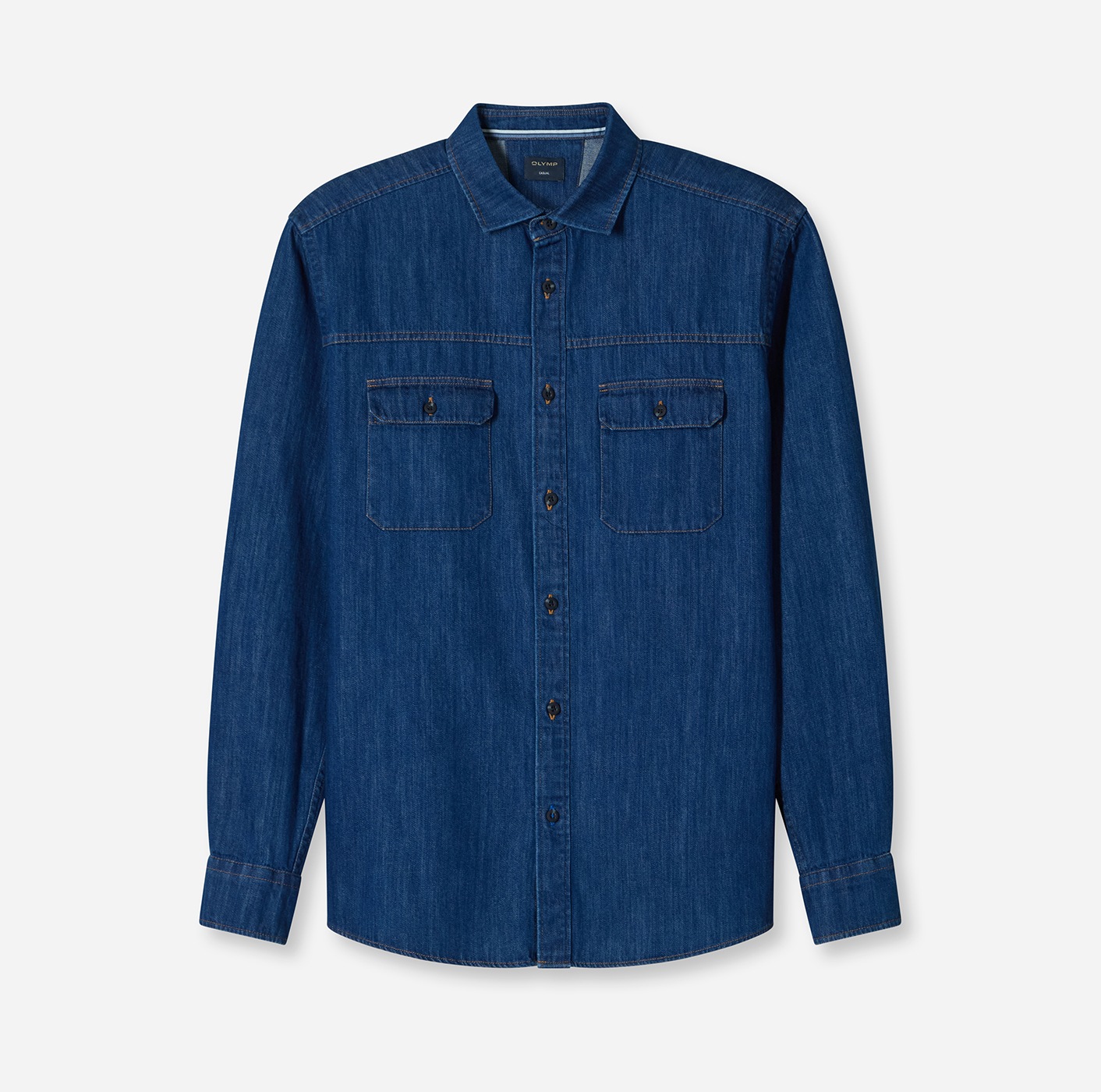 OLYMP Jeanshemd, Langarmhemd, regular fit, Kentkragen günstig online kaufen