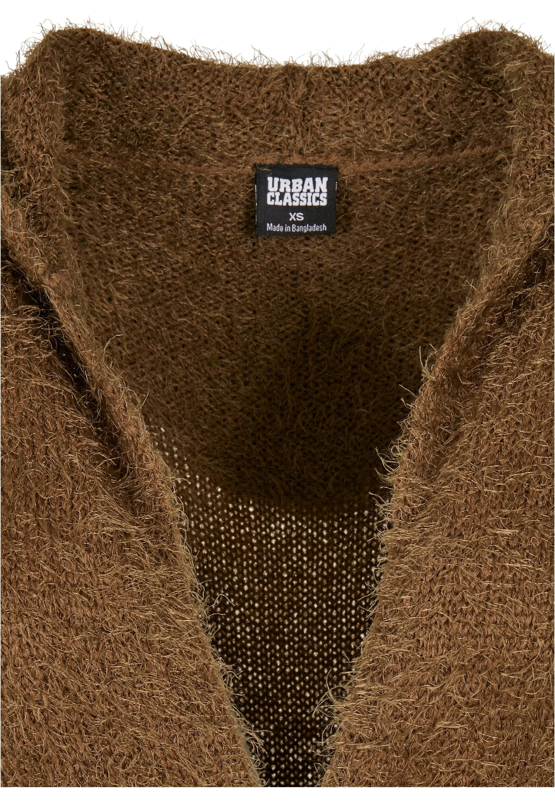 URBAN CLASSICS Strickjacke »Urban Classics Damen Ladies Hooded Feather Cardigan«