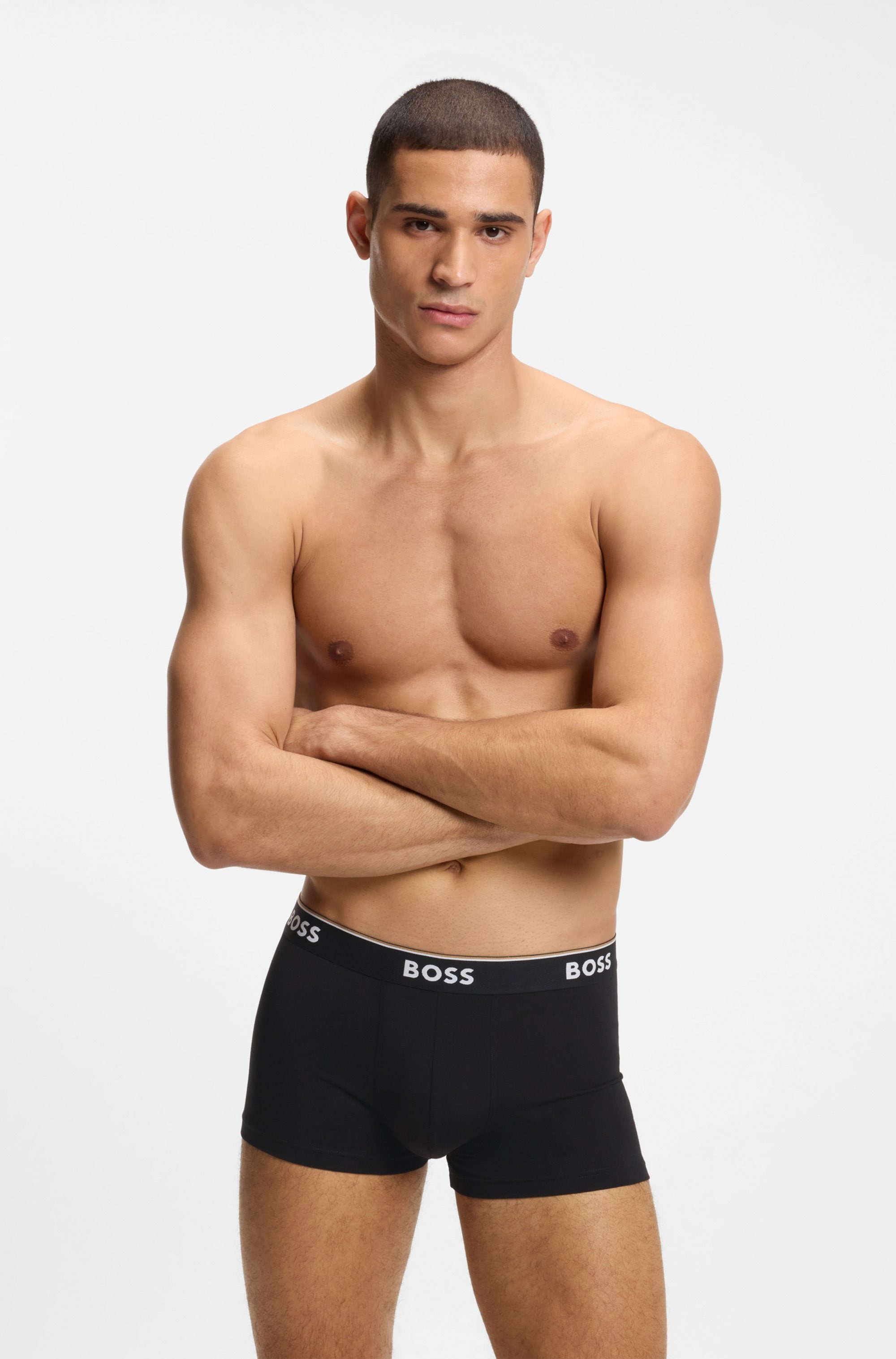 BOSS Trunk Packung, 3 Stk. aus Stretch-Baumwolle, elastischer Bund, mittlere Bundhöhe