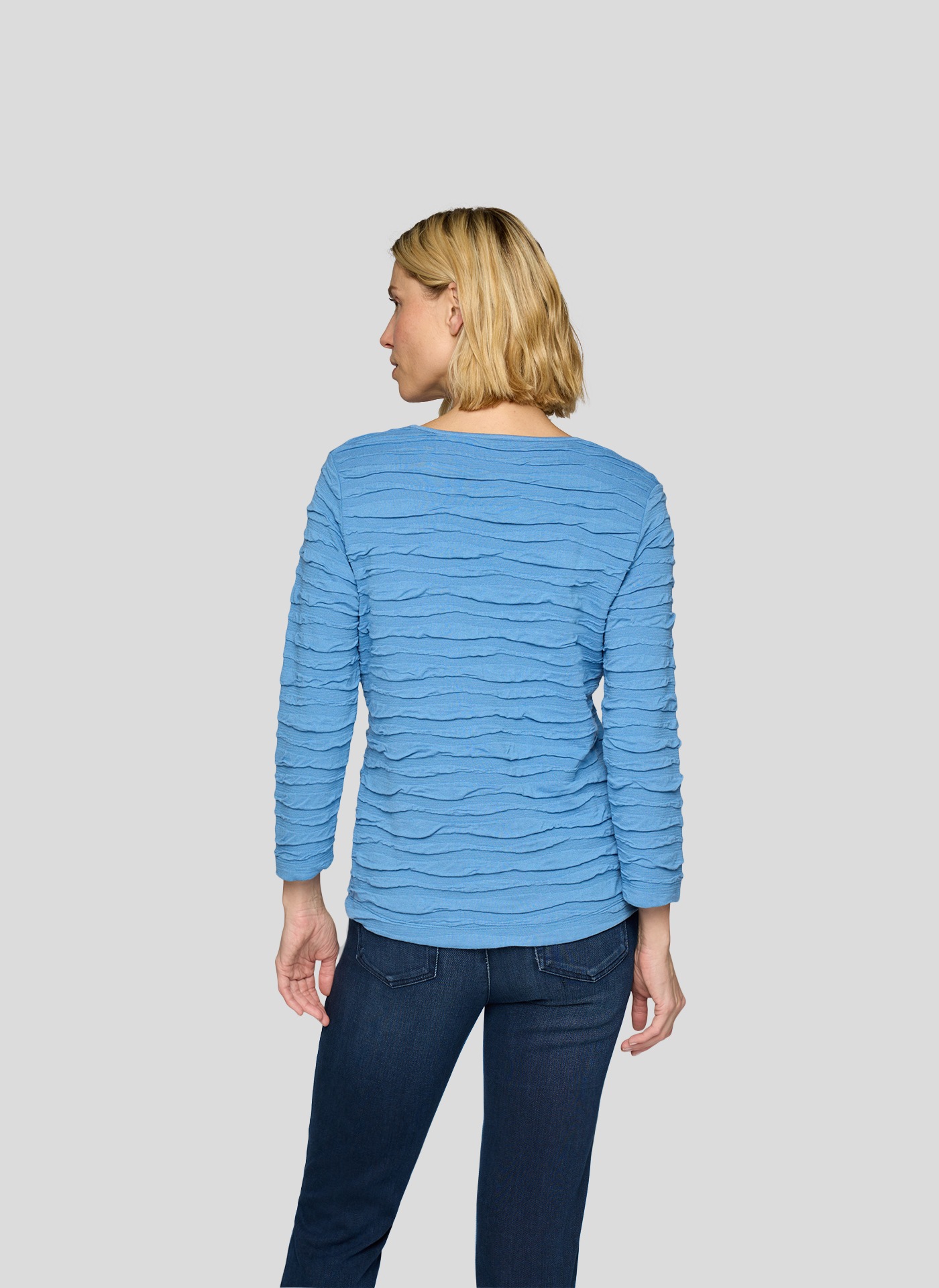 Rabe 3/4-Arm-Shirt, mit Struktur Muster