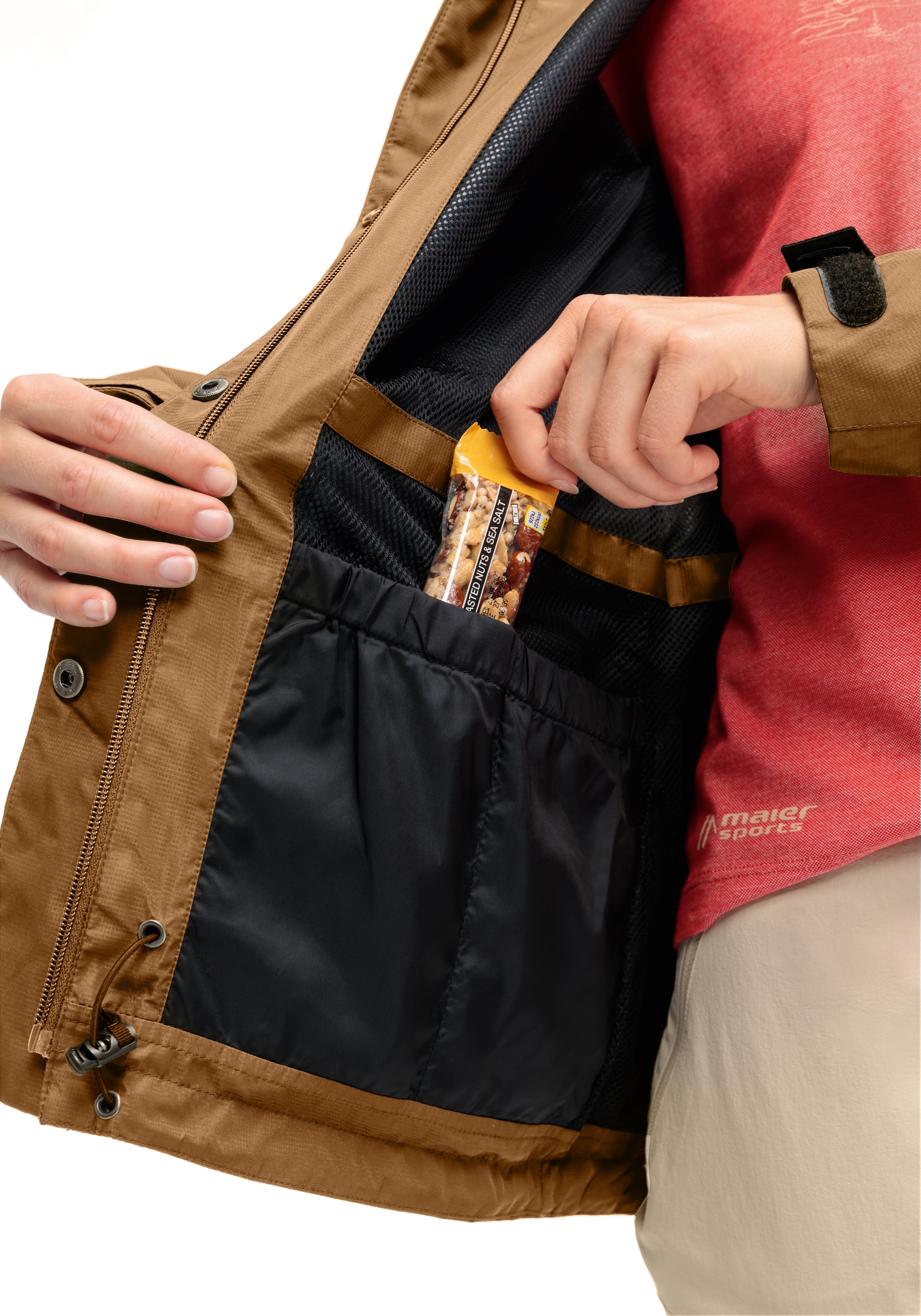 Maier Sports Allwetterjacke »Da-Jacke mTEX Brocken Long W«, (1 St.), mit Kapuze